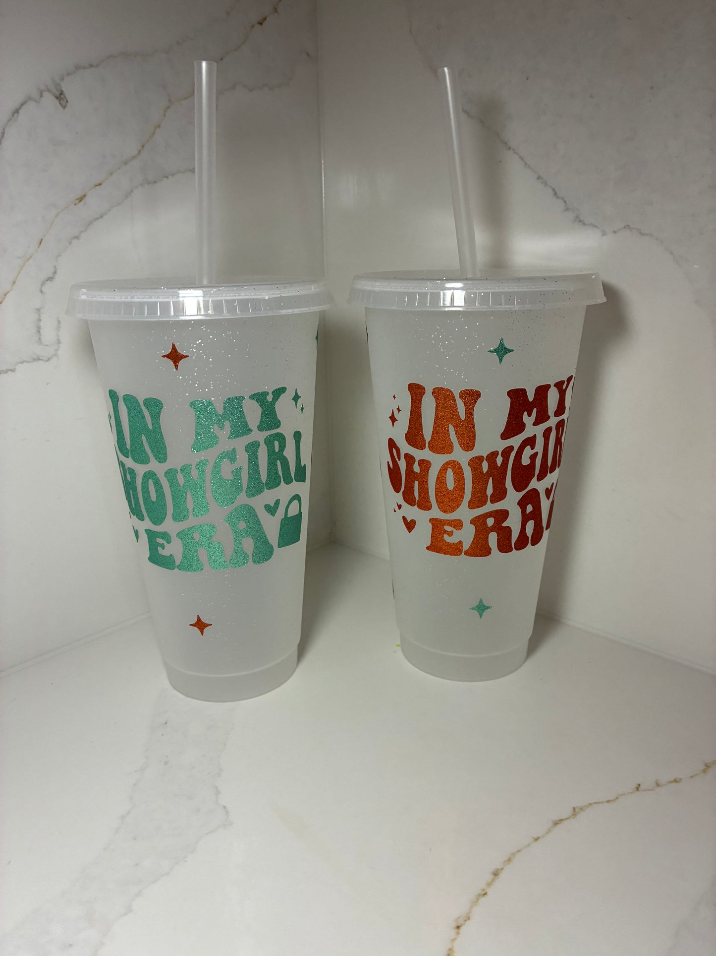 Life of a Showgirl Swiftie Cold Cup: Personalised Tumbler with Straw