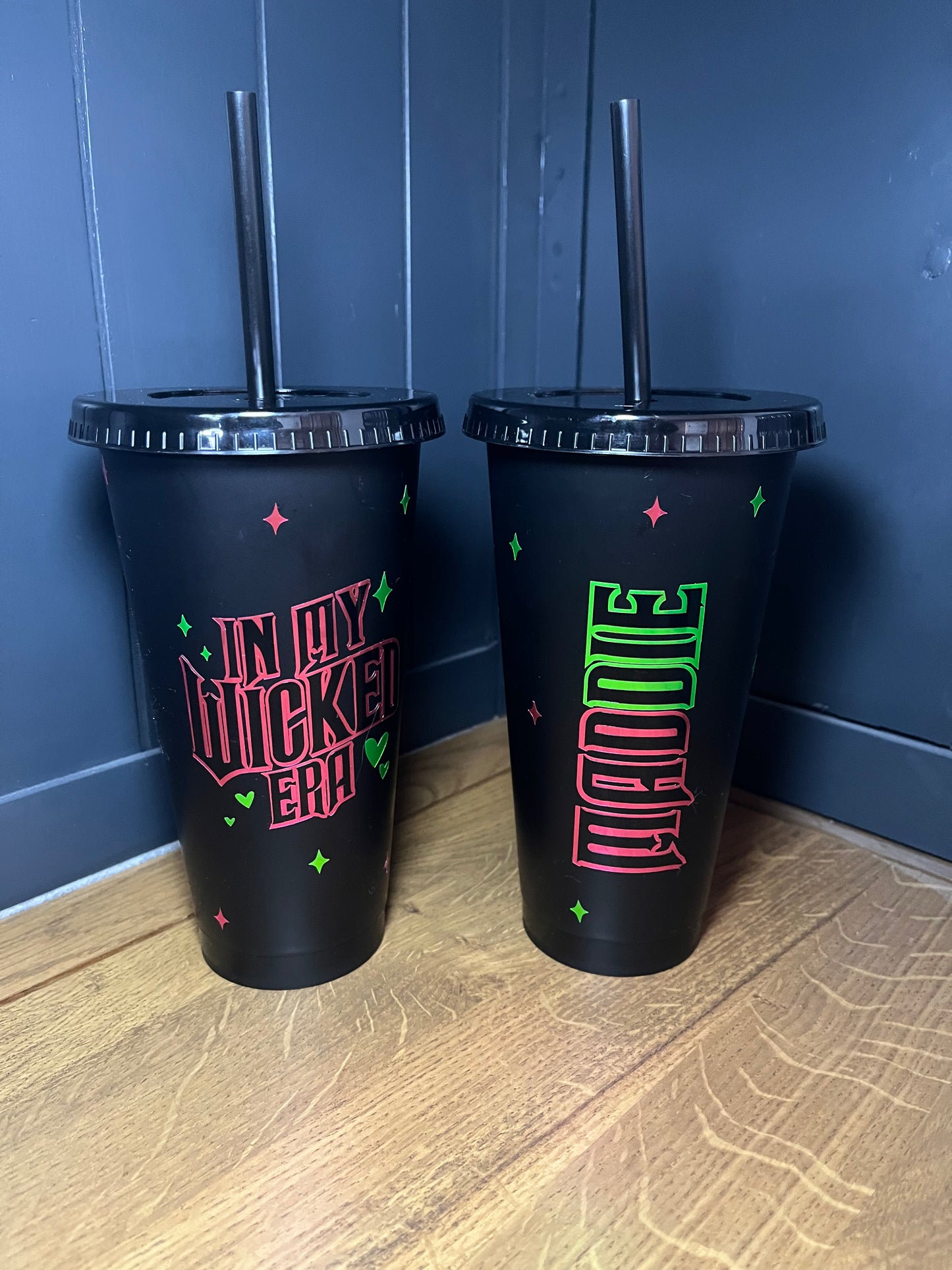 Wicked Cold Cup | Wicked Film Starbucks Tumbler | Personalised Name Wicked Cup with Straw | Glinda & Elphaba Merch | Wicked Birthday Gift