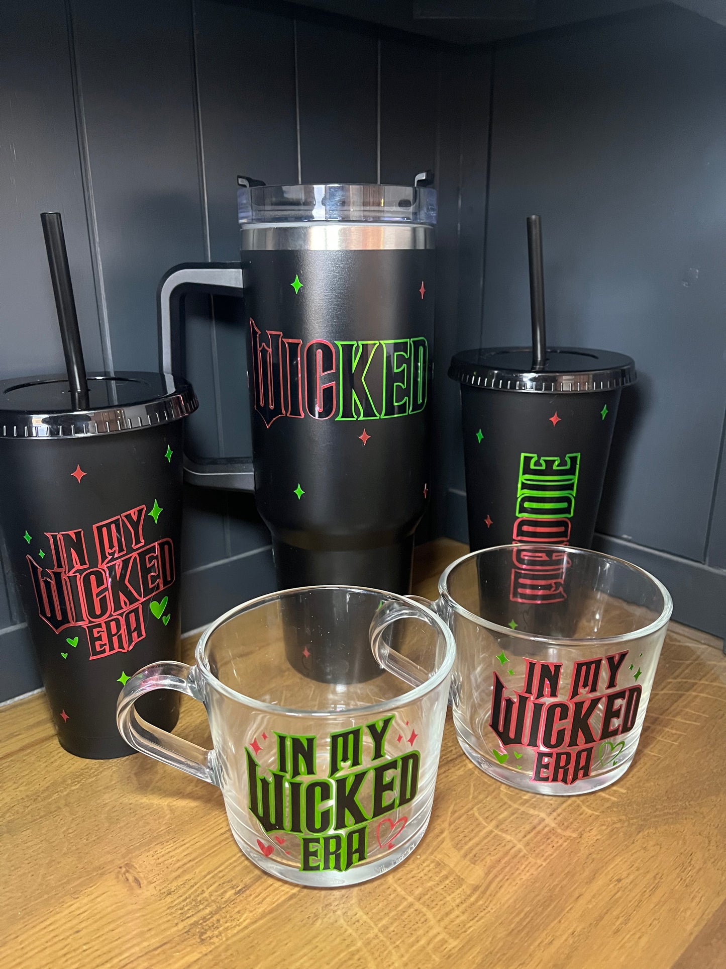 Wicked Cold Cup | Wicked Film Starbucks Tumbler | Personalised Name Wicked Cup with Straw | Glinda & Elphaba Merch | Wicked Birthday Gift