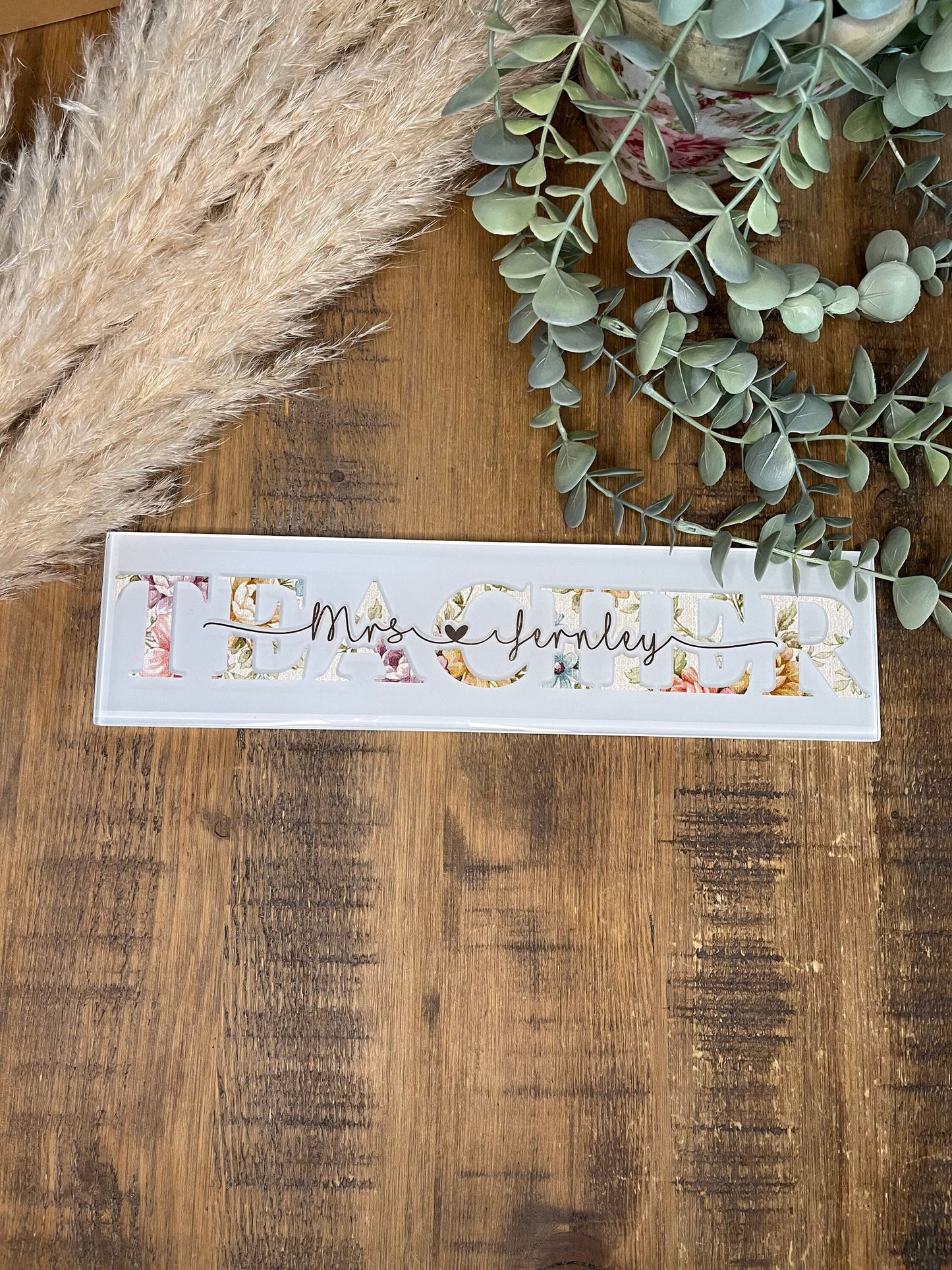 Teacher Gift | Personalised Teacher Tile/Sign/Plaque I Personalised Teacher Retirement Gift I End Of Year Teacher & Headteacher Present