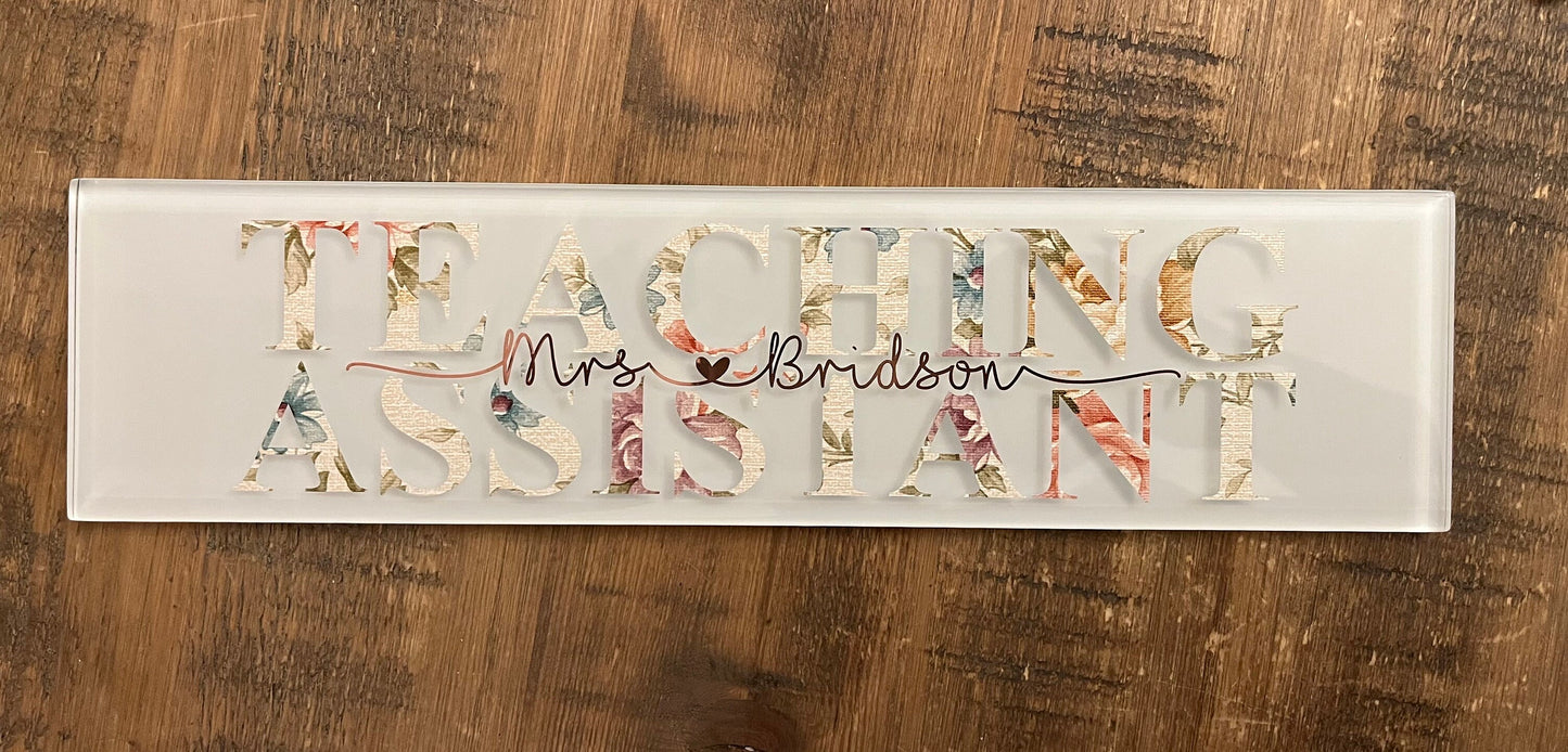 Teacher Gift | Personalised Teacher Tile/Sign/Plaque I Personalised Teacher Retirement Gift I End Of Year Teacher & Headteacher Present