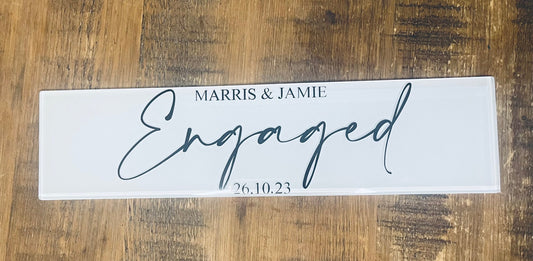 Engagement Personalised Tile/Sign/Plaque I Personalised Engagement Gift I Engagement Present