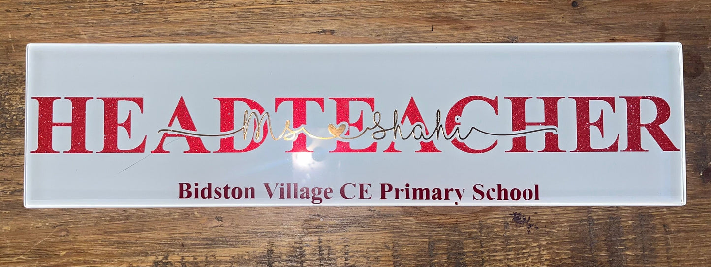 Teacher Gift | Personalised Teacher Tile/Sign/Plaque I Personalised Teacher Retirement Gift I End Of Year Teacher & Headteacher Present