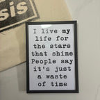 Oasis Fan Gift – A5 Lyric Quote Print with Frame – Oasis 2025 Vinyl Wall Art – Customisable with Gig Location & Date