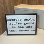 Oasis Fan Gift – A5 Lyric Quote Print with Frame – Oasis 2025 Vinyl Wall Art – Customisable with Gig Location & Date