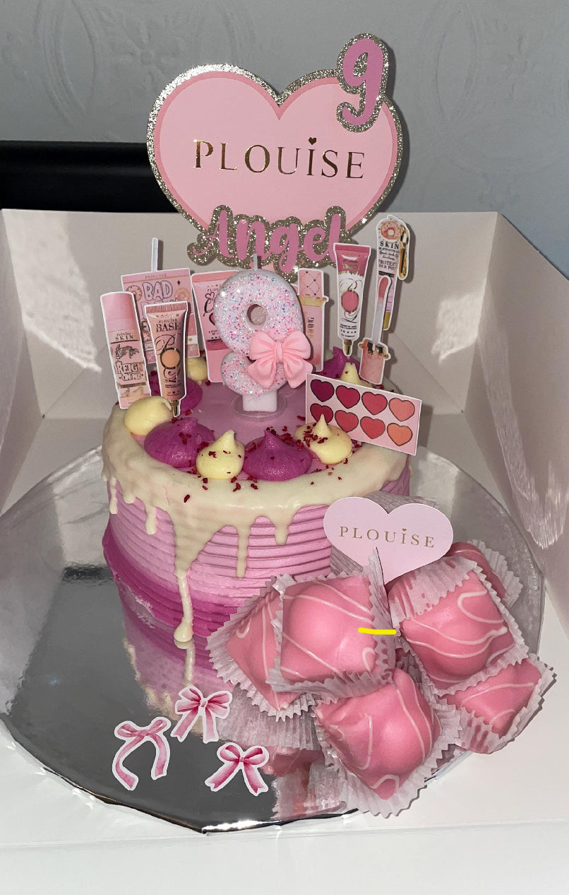 Personalised PLouise Glitter Cake Topper: Kids Party Decoration P Louise