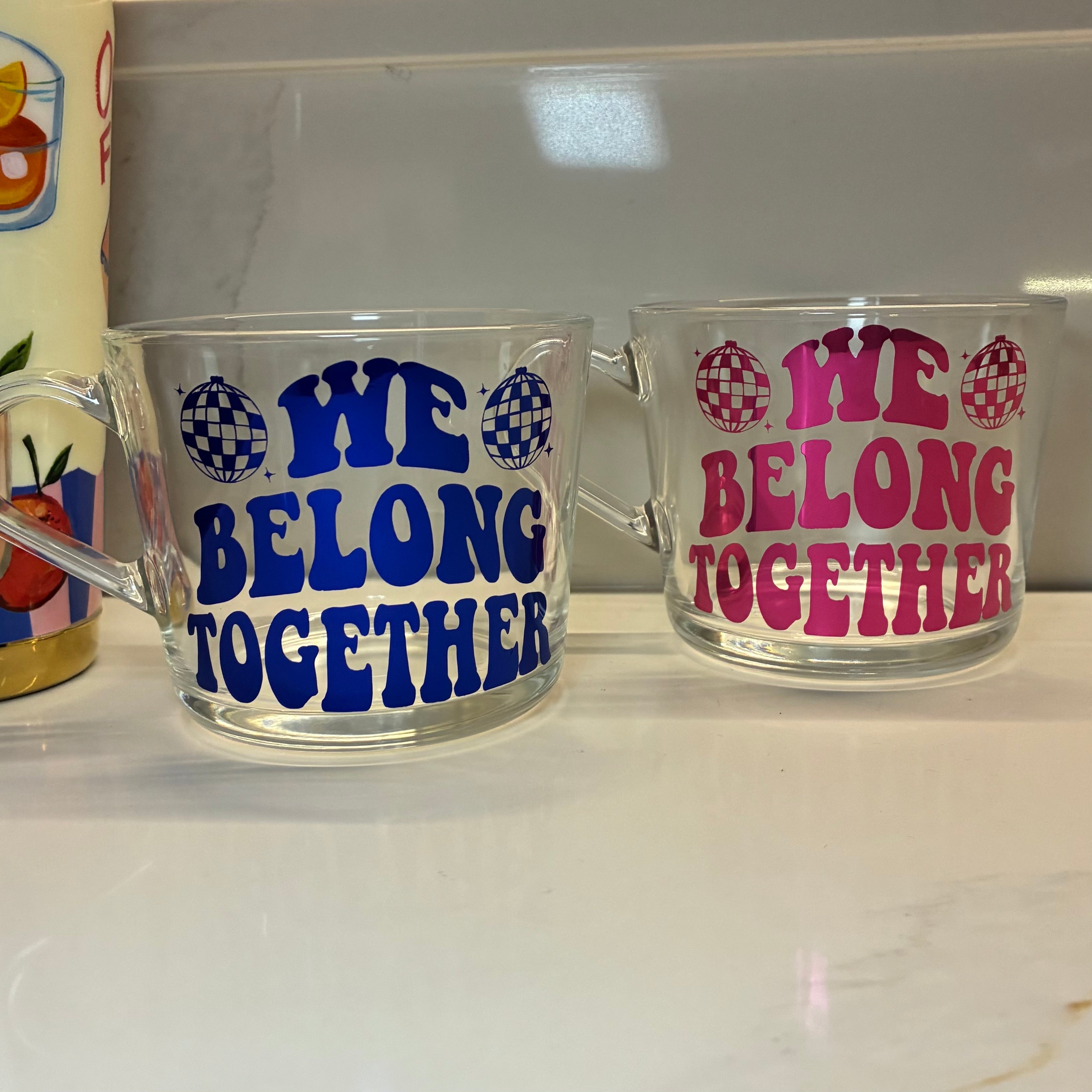 Harry Styles 'In My Harry Era' & ‘We Belong Together’ Clear Glass Mug- Kiss all the time. Disco, Occasionally Cup