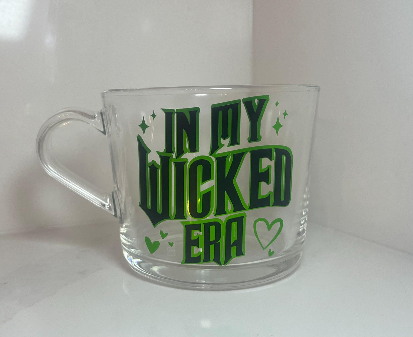 Wicked Clear Mug | In my Wicked Era Glass Cup | Wiked film themed cup/mug tea/coffee | Glinda & Elphaba Gift  |  Wicked Fan Merch