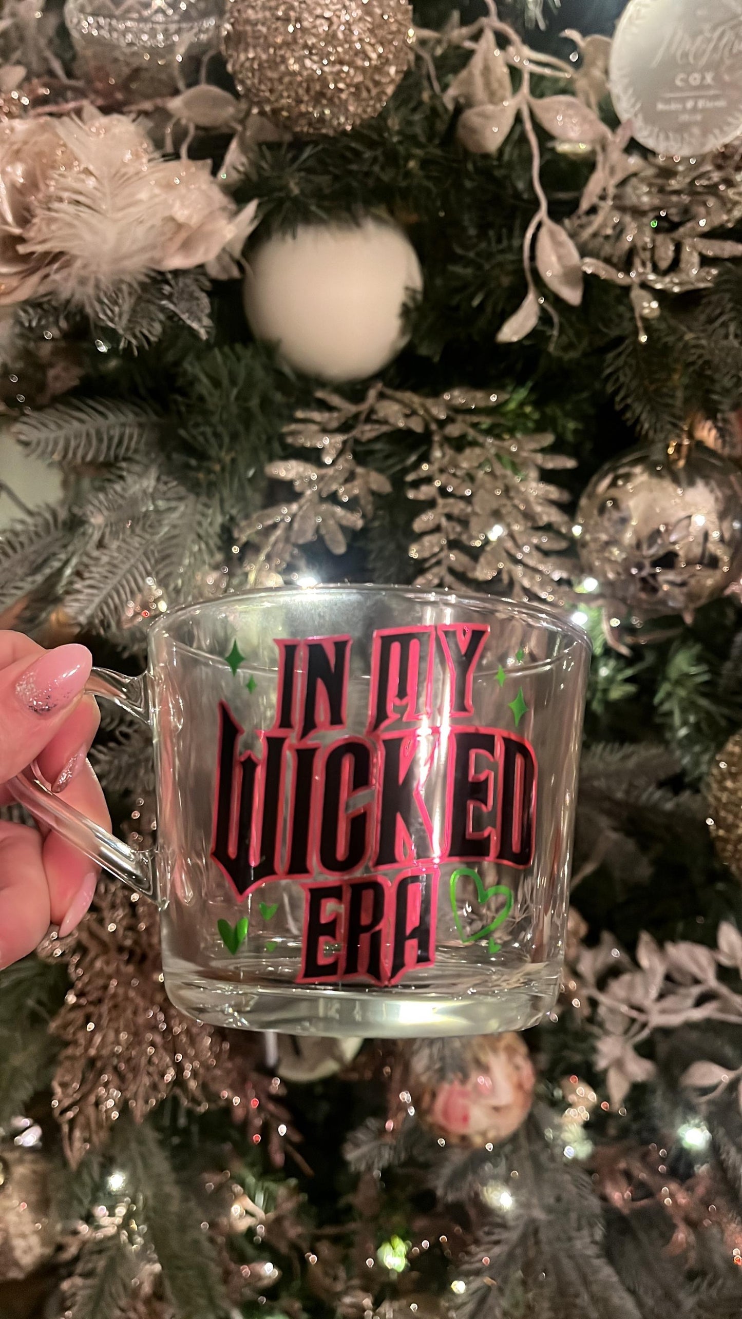 Wicked Clear Mug | In my Wicked Era Glass Cup | Wiked film themed cup/mug tea/coffee | Glinda & Elphaba Gift  |  Wicked Fan Merch
