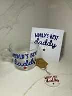 Father’s Day Coffee/Tea Cup  |  World’s Best Daddy, Dad, Grandad | Dad Mug, keyring & card gift  | Dad Gift Set