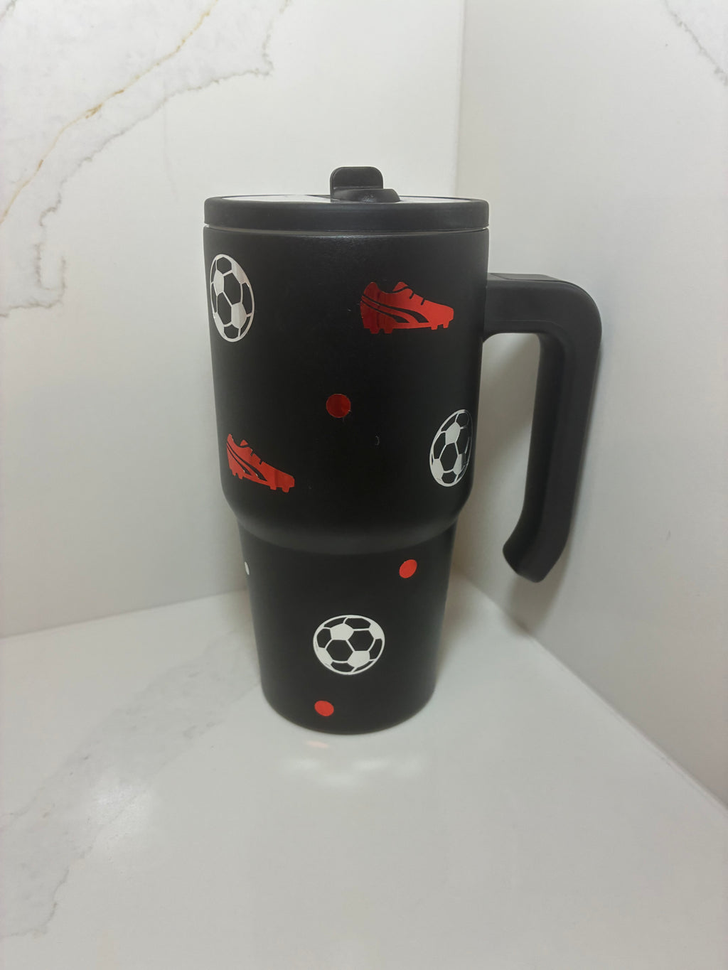 Personalised Football Tumbler for Kids: Leak-Proof School Water Bottle