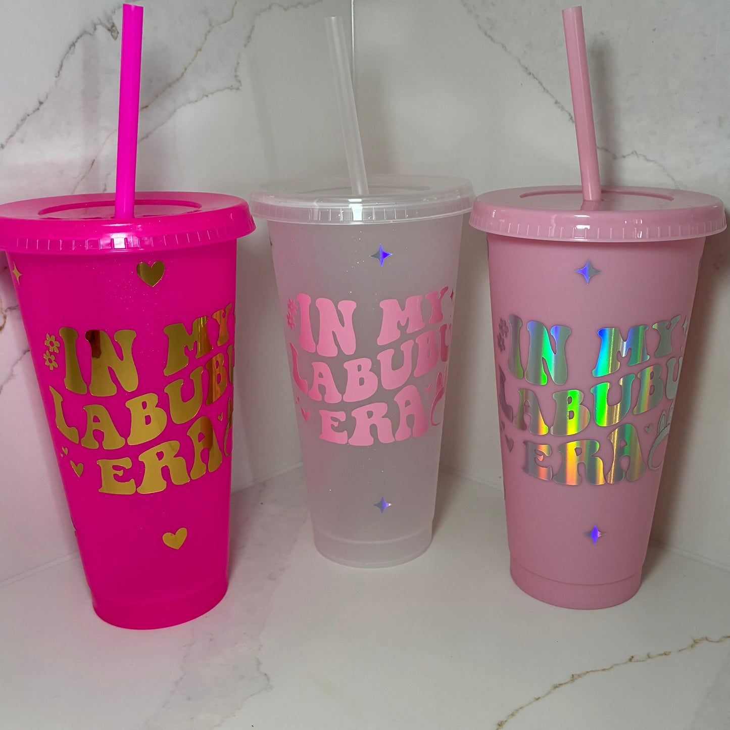 In My Labubu Era Cup | Kawaii Reusable Cold Cup with Straw | Labubu Inspired Drinkware