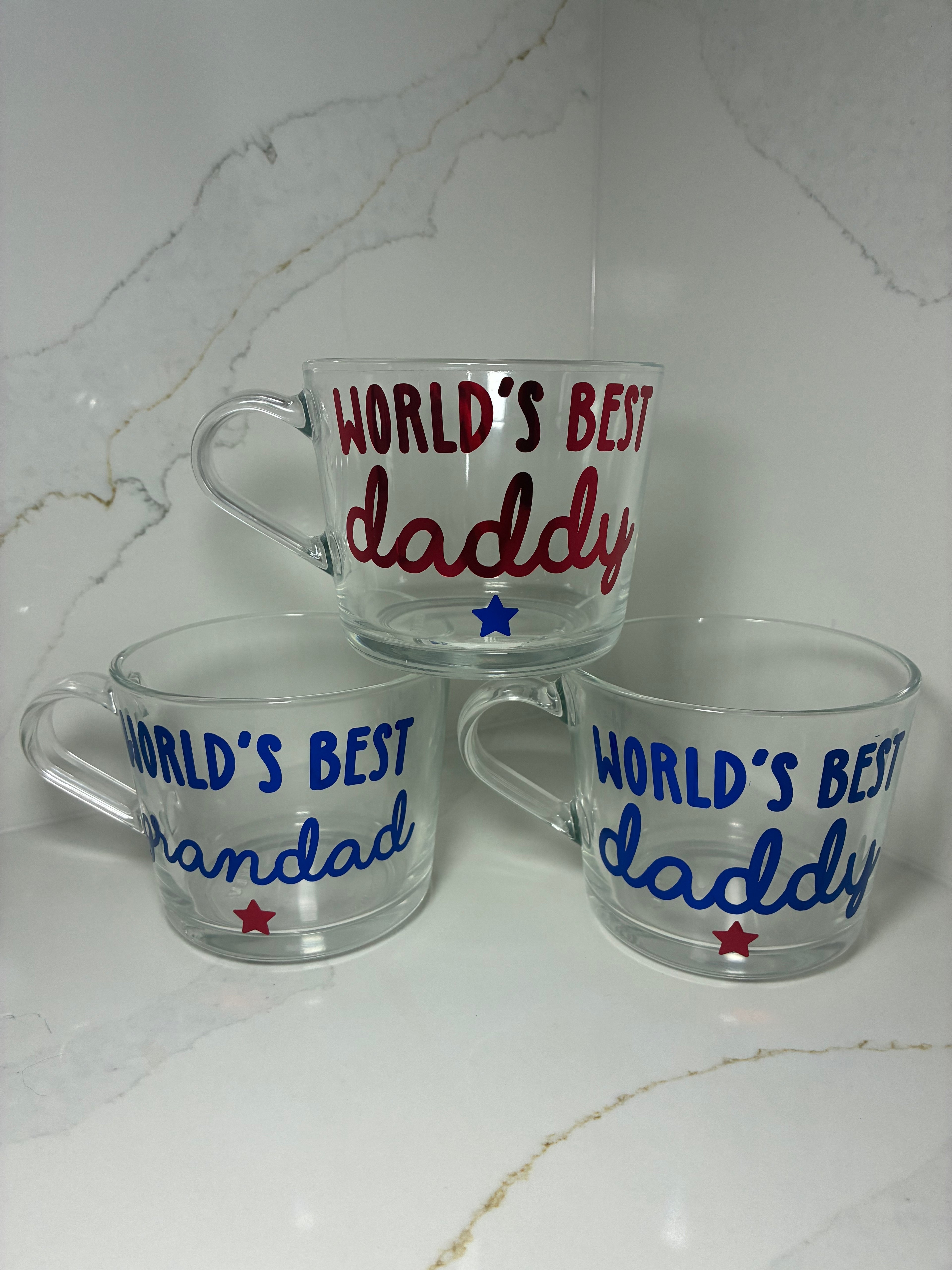 Father’s Day Coffee/Tea Cup  |  World’s Best Daddy, Dad, Grandad | Dad Mug, keyring & card gift  | Dad Gift Set