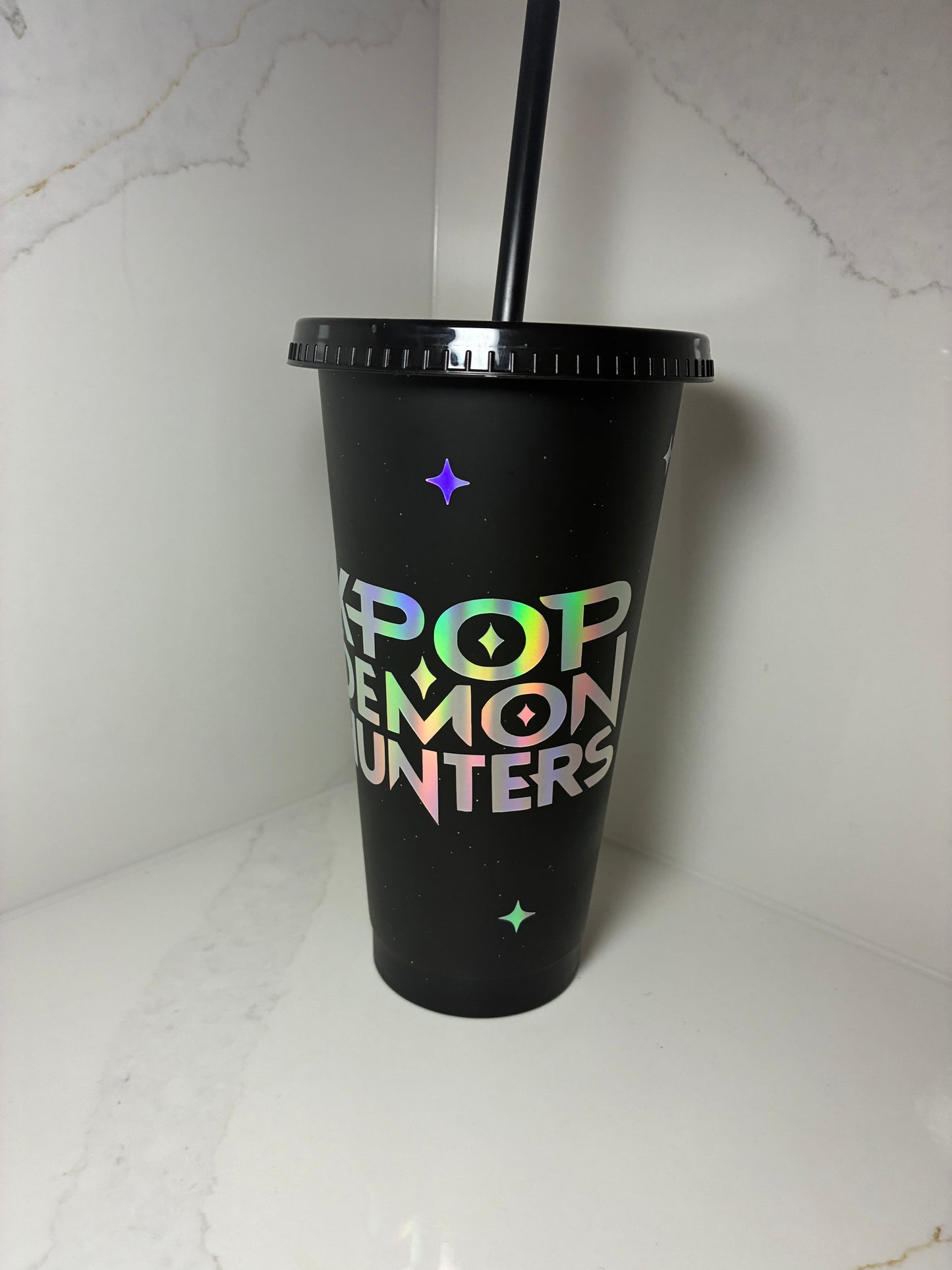 K-Pop Demon Hunter Cold Cup: Personalised K-Pop Kawaii Tumbler with Straw