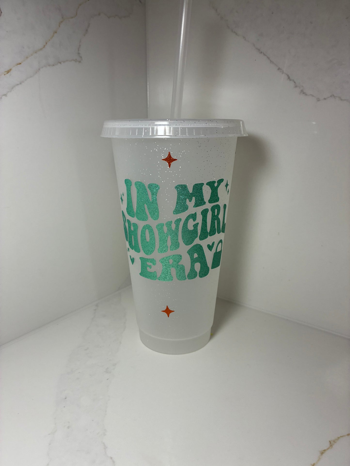 Life of a Showgirl Swiftie Cold Cup: Personalised Tumbler with Straw