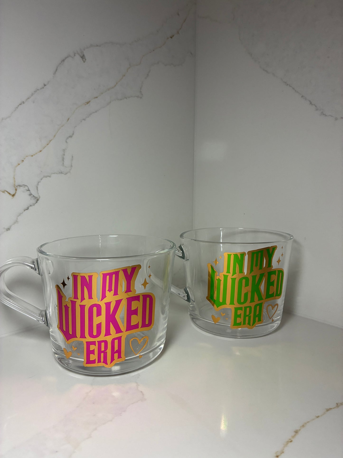 Wicked Clear Mug | In my Wicked Era Glass Cup | Wiked film themed cup/mug tea/coffee | Glinda & Elphaba Gift  |  Wicked Fan Merch