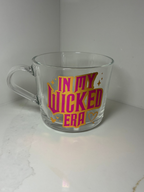 Wicked Clear Mug | In my Wicked Era Glass Cup | Wiked film themed cup/mug tea/coffee | Glinda & Elphaba Gift  |  Wicked Fan Merch