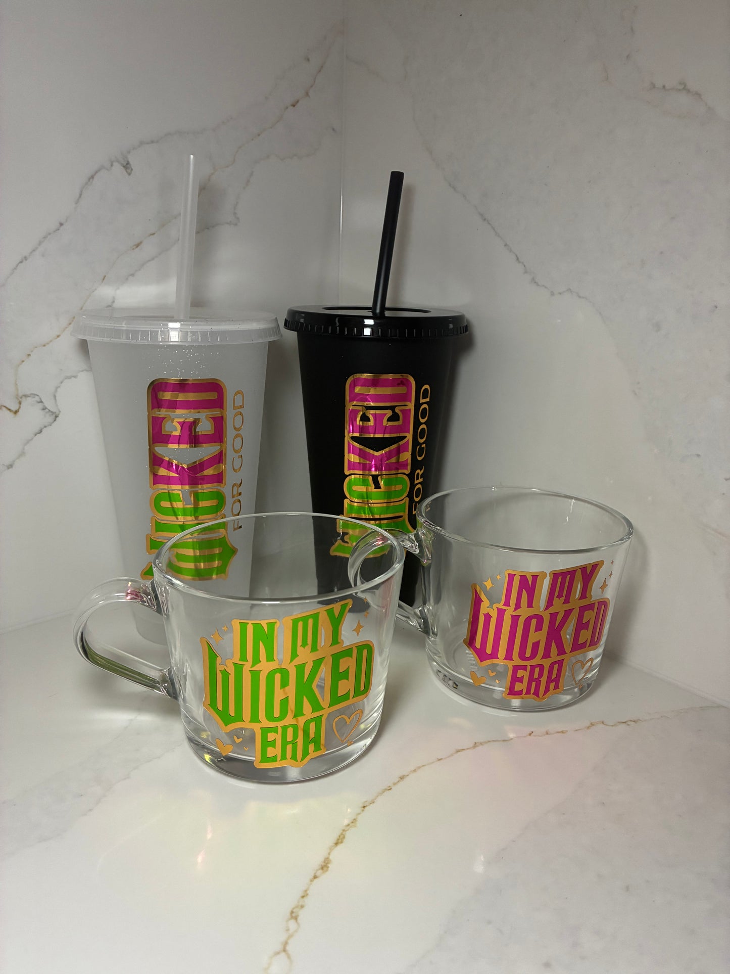 Wicked Clear Mug | In my Wicked Era Glass Cup | Wiked film themed cup/mug tea/coffee | Glinda & Elphaba Gift  |  Wicked Fan Merch