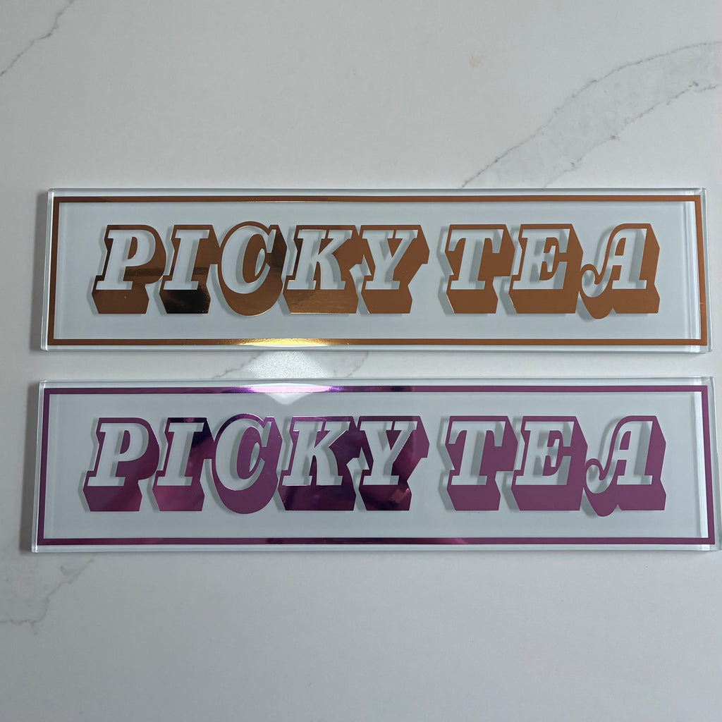 Personalised Retro Glass Statement Sign & Wall Art