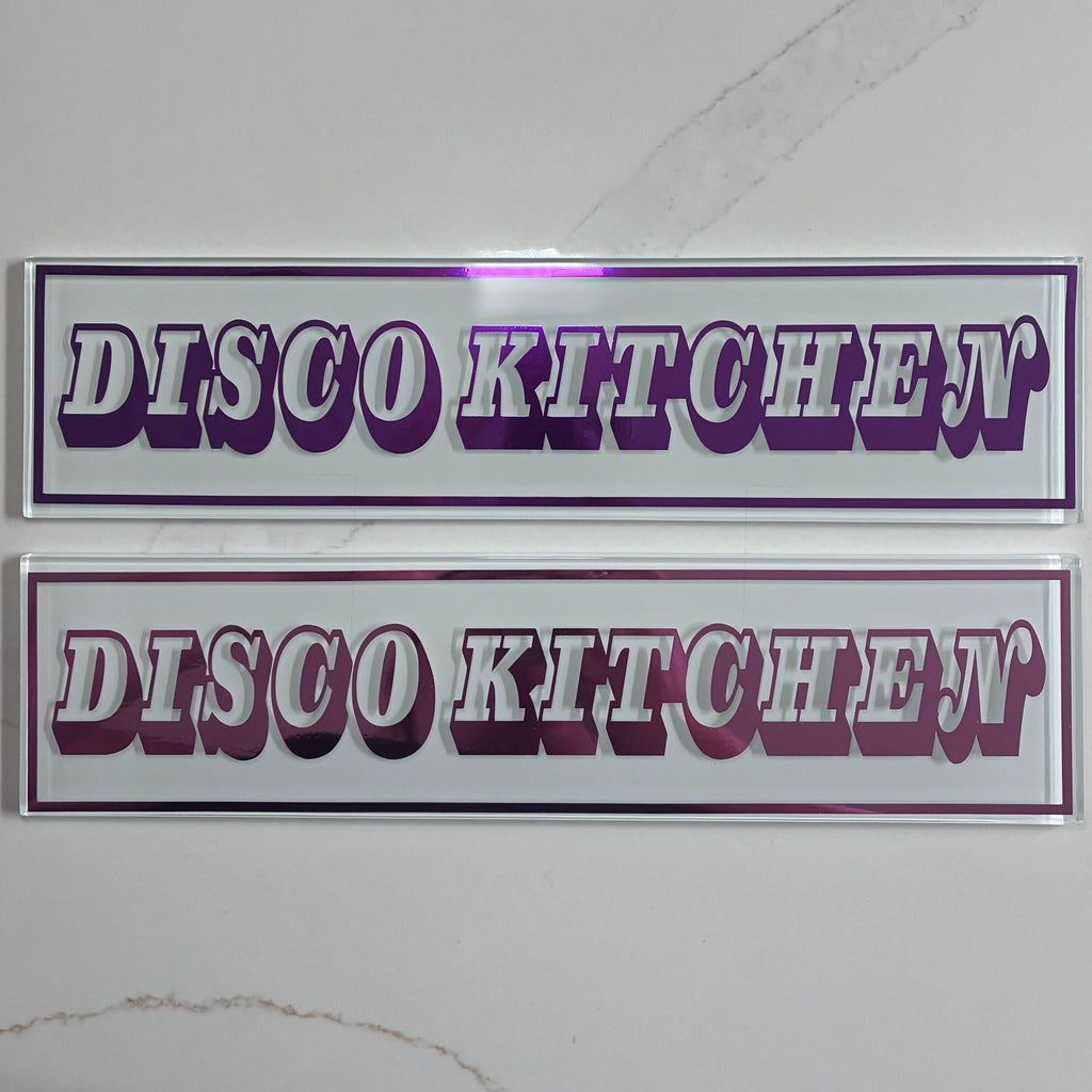 Personalised Retro Glass Statement Sign & Wall Art