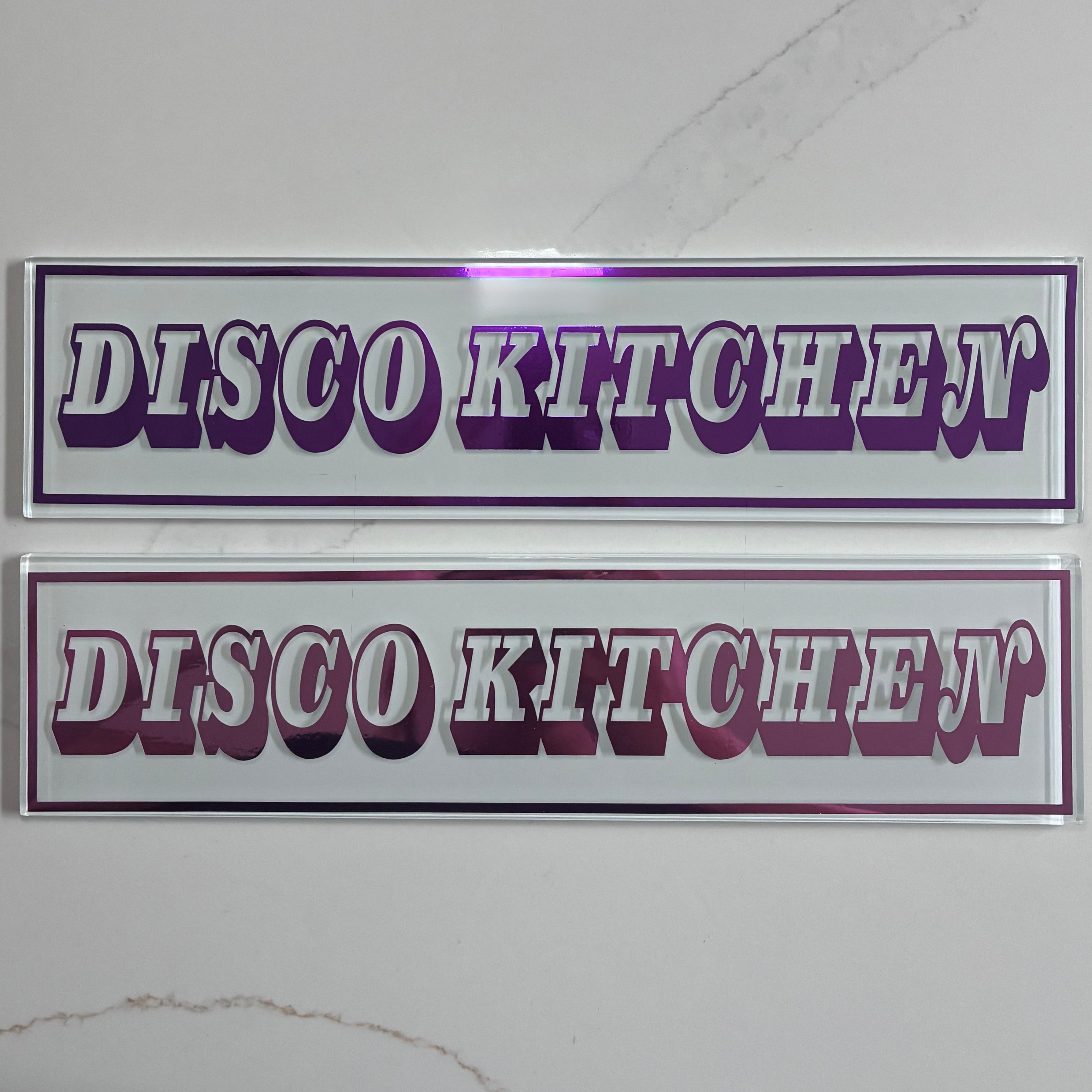 Personalised Retro Glass Statement Sign & Wall Art