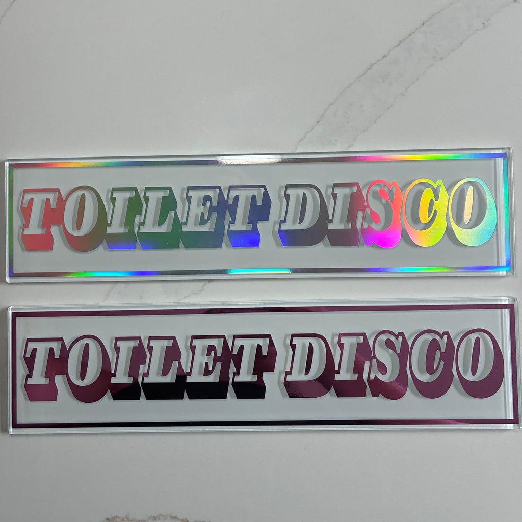 Personalised Retro Glass Statement Sign & Wall Art