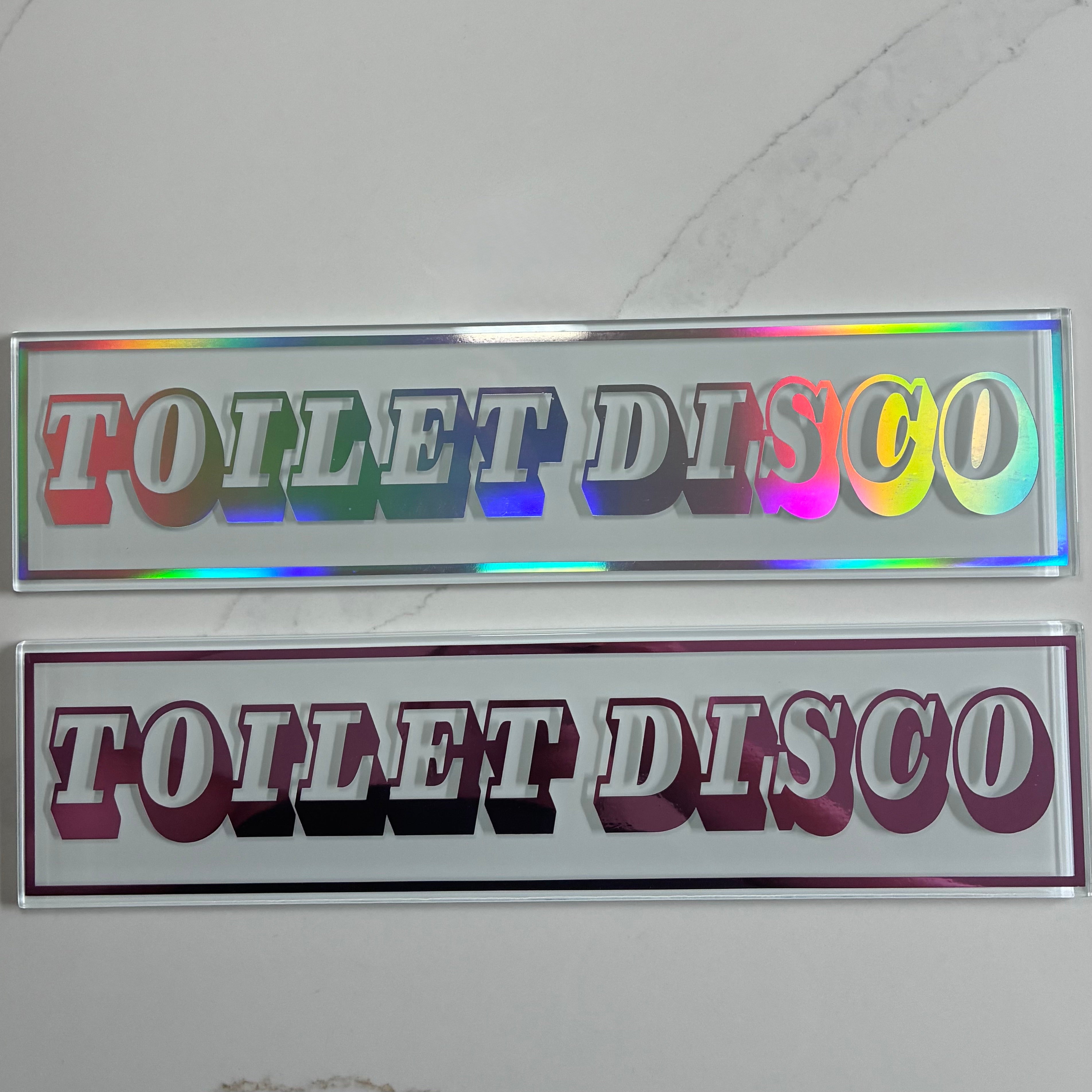 Personalised Retro Glass Statement Sign & Wall Art