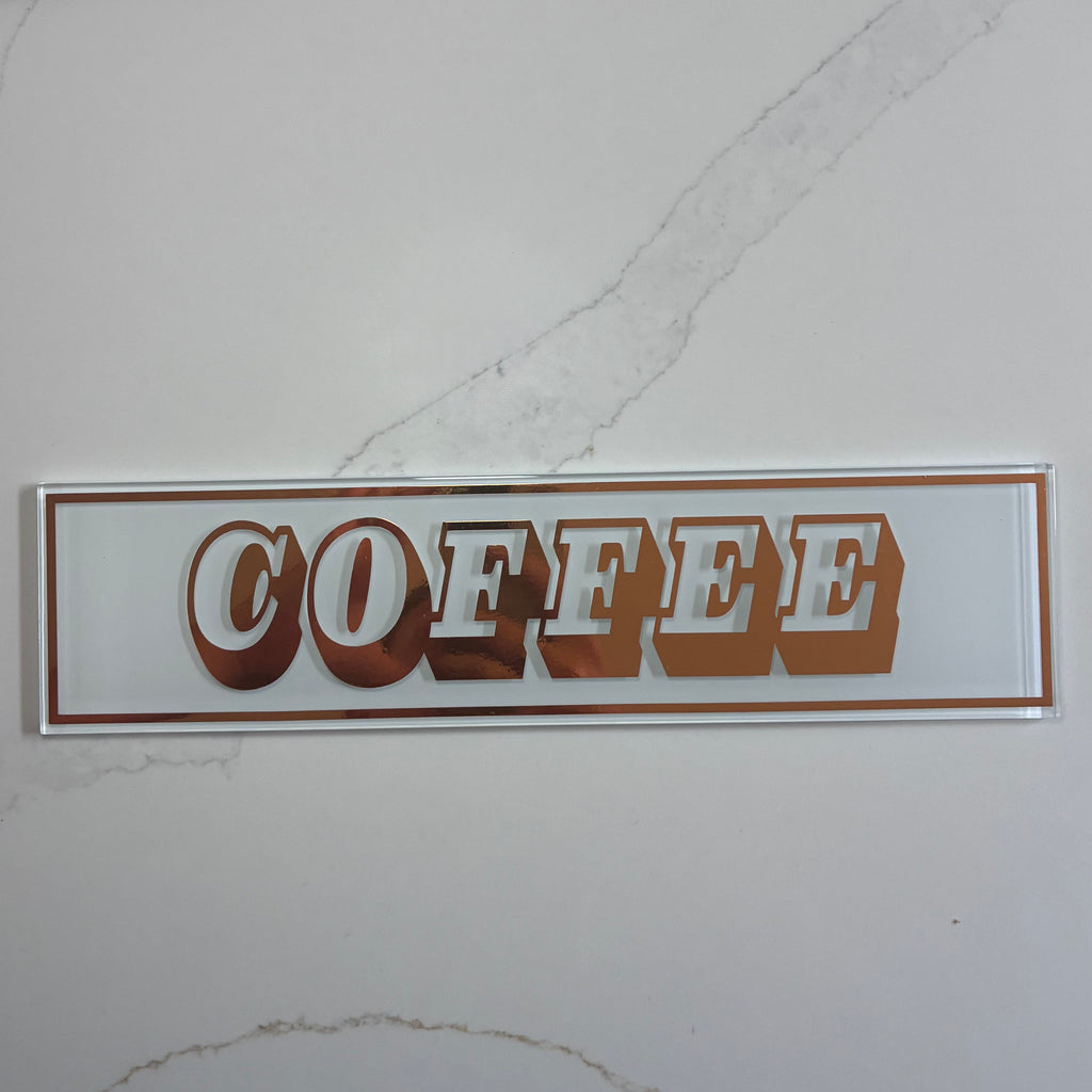 Personalised Retro Glass Statement Sign & Wall Art