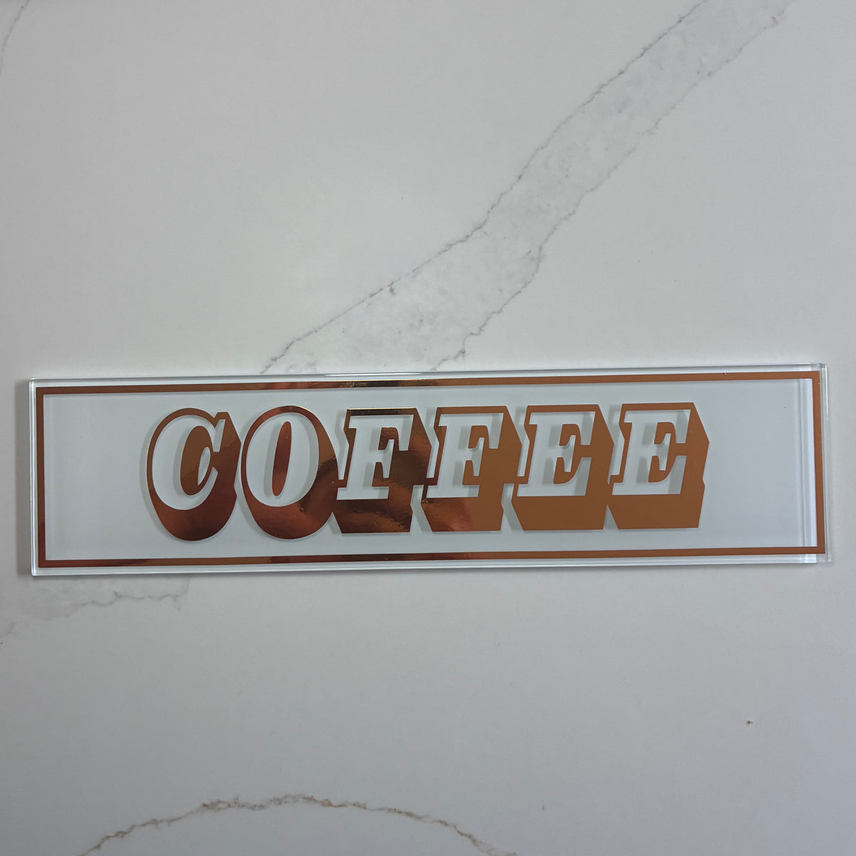 Personalised Retro Glass Statement Sign & Wall Art