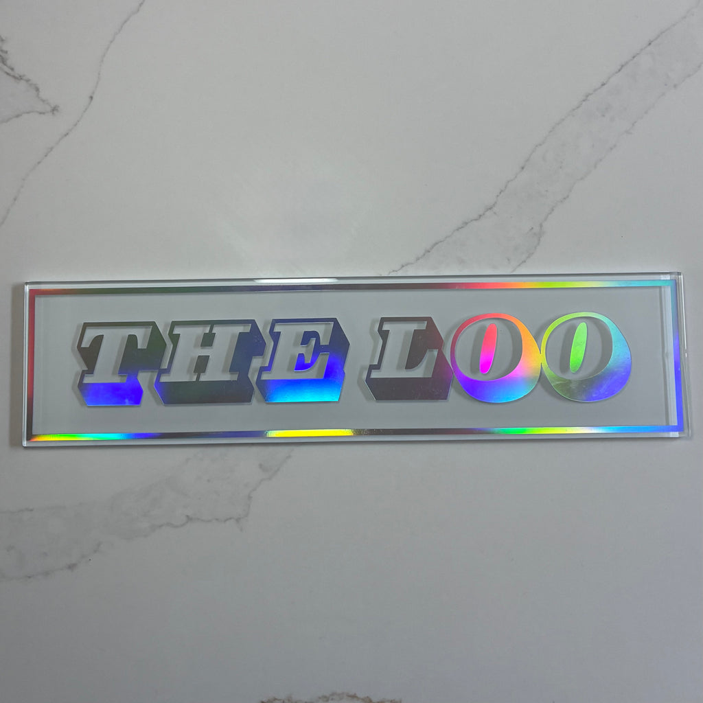 Personalised Retro Glass Statement Sign & Wall Art