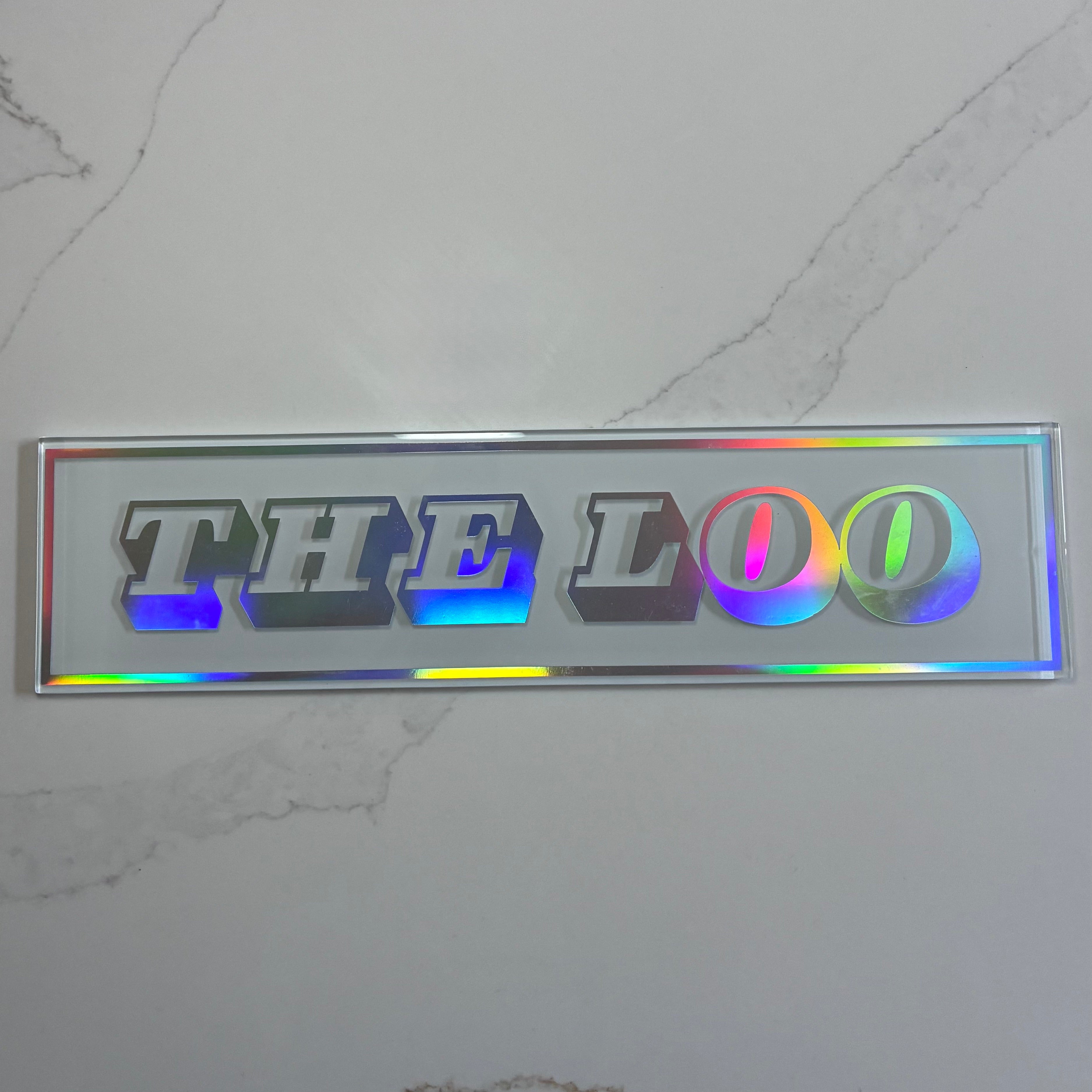 Personalised Retro Glass Statement Sign & Wall Art