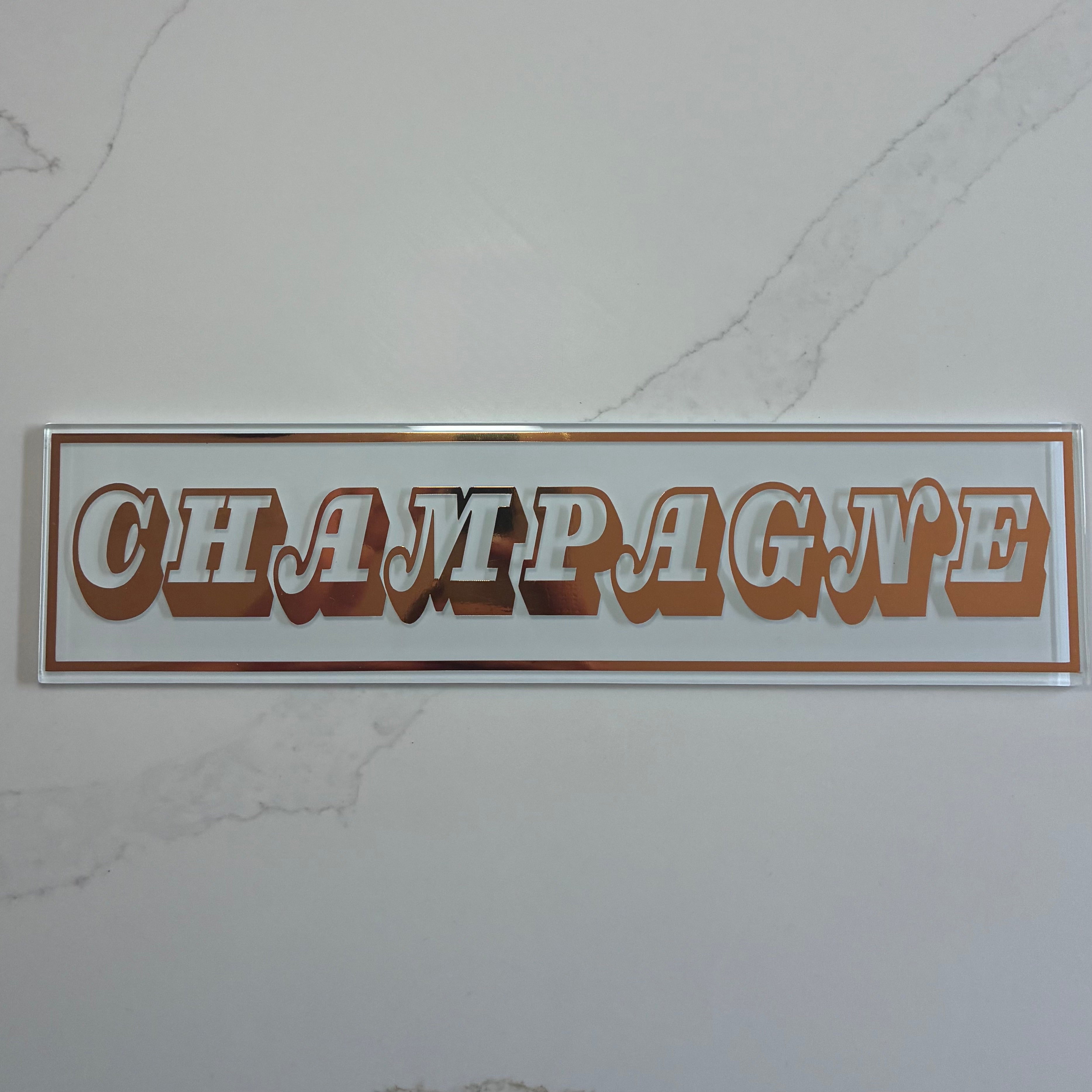 Personalised Retro Glass Statement Sign & Wall Art