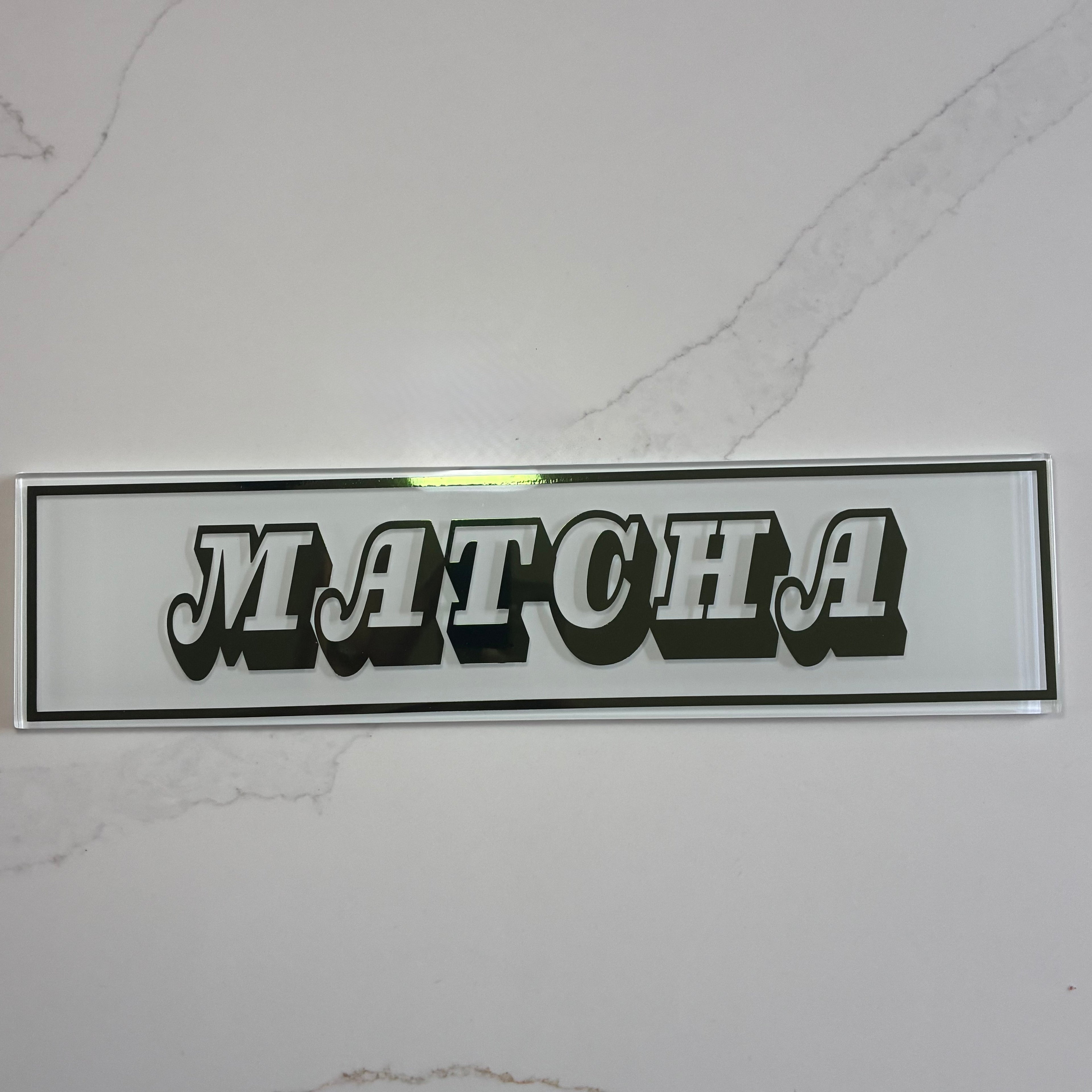 Personalised Retro Glass Statement Sign & Wall Art