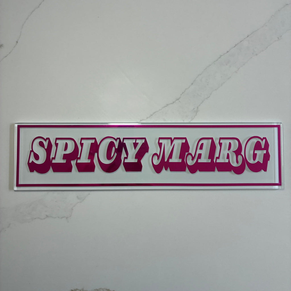 Personalised Retro Glass Statement Sign & Wall Art