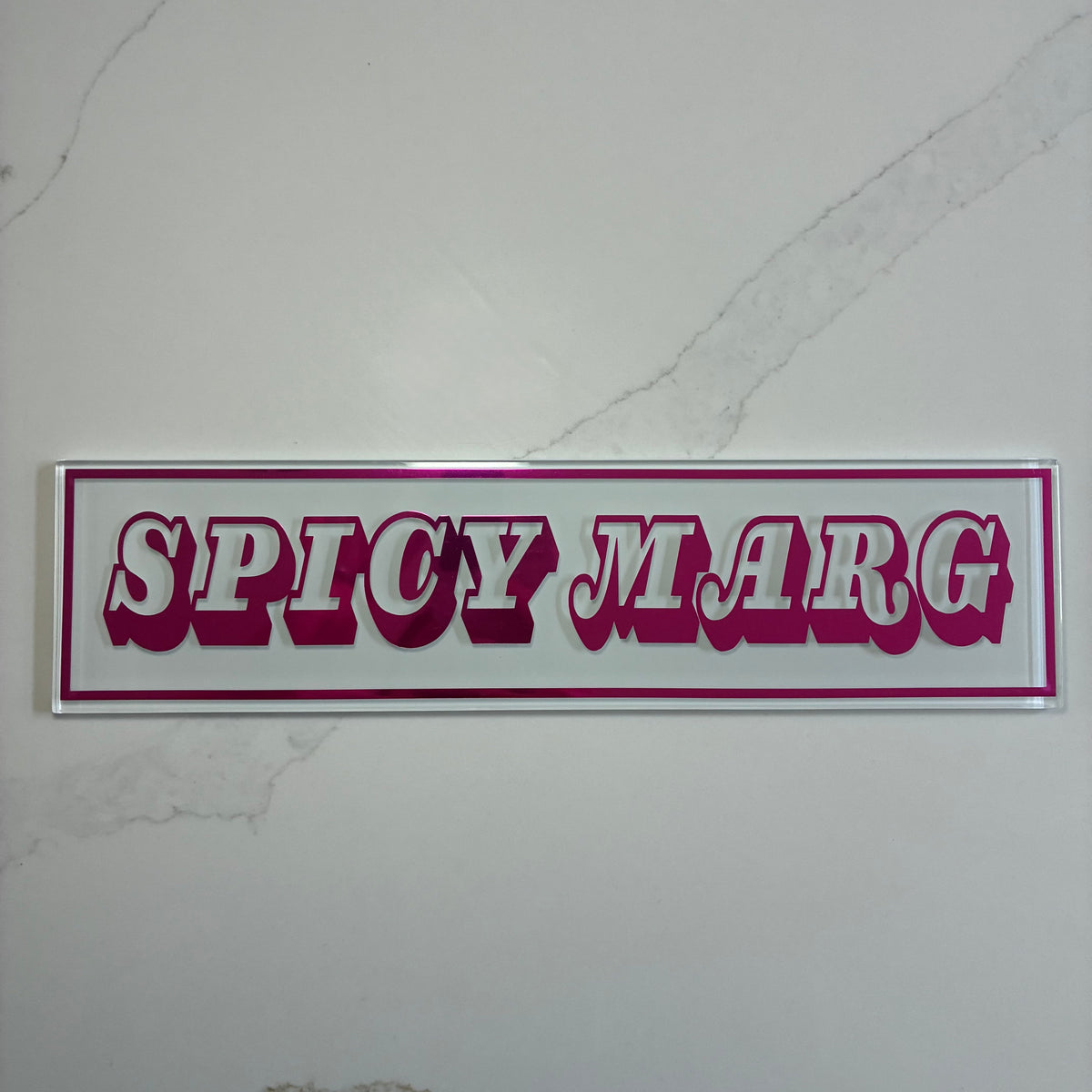 Personalised Retro Glass Statement Sign & Wall Art