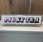 Personalised Retro Glass Statement Sign & Wall Art