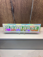 Personalised Retro Glass Statement Sign & Wall Art