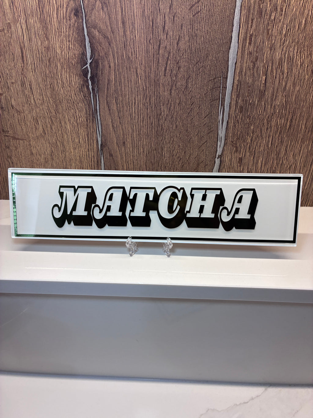 Personalised Retro Glass Statement Sign & Wall Art
