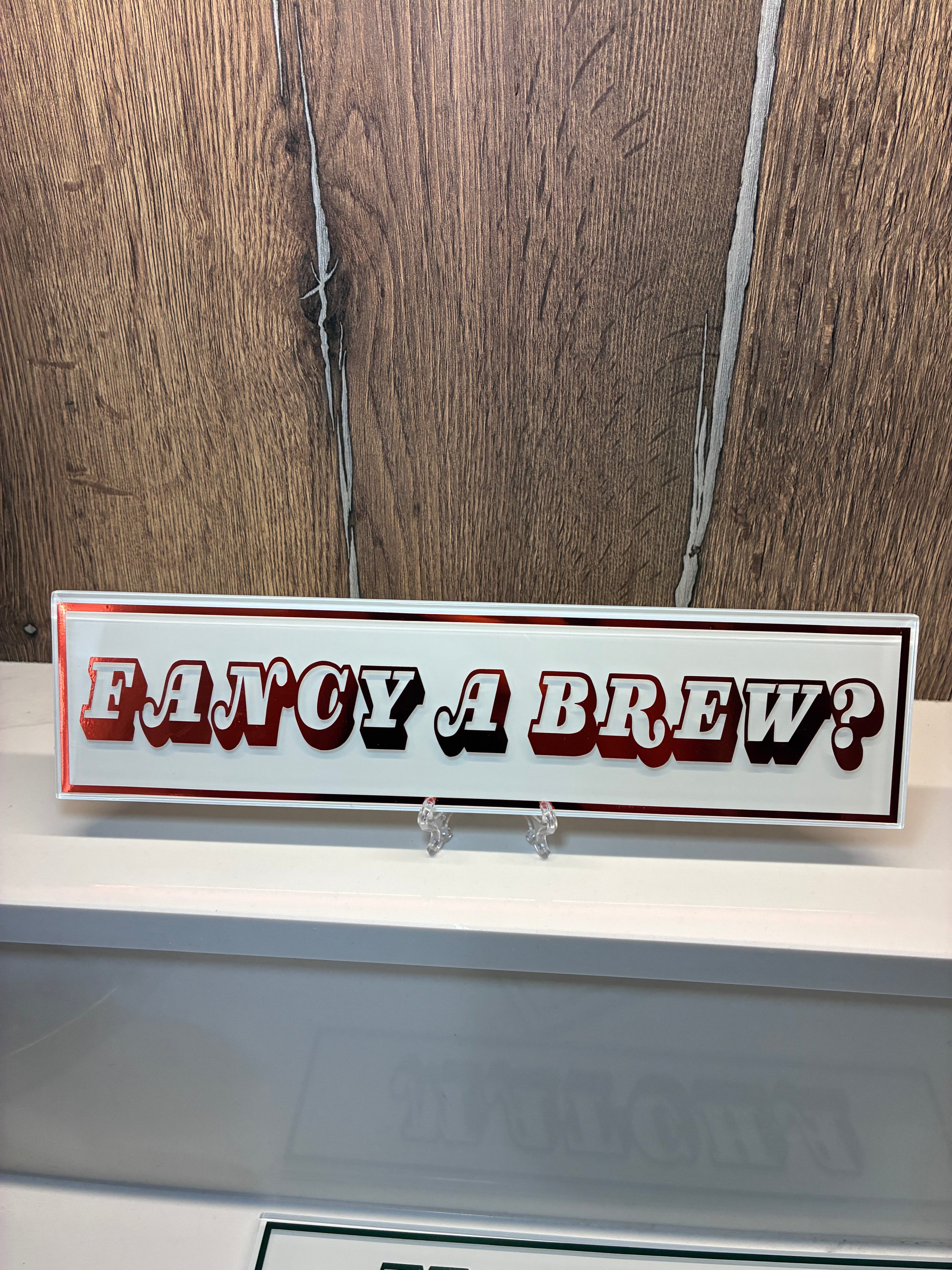 Personalised Retro Glass Statement Sign & Wall Art
