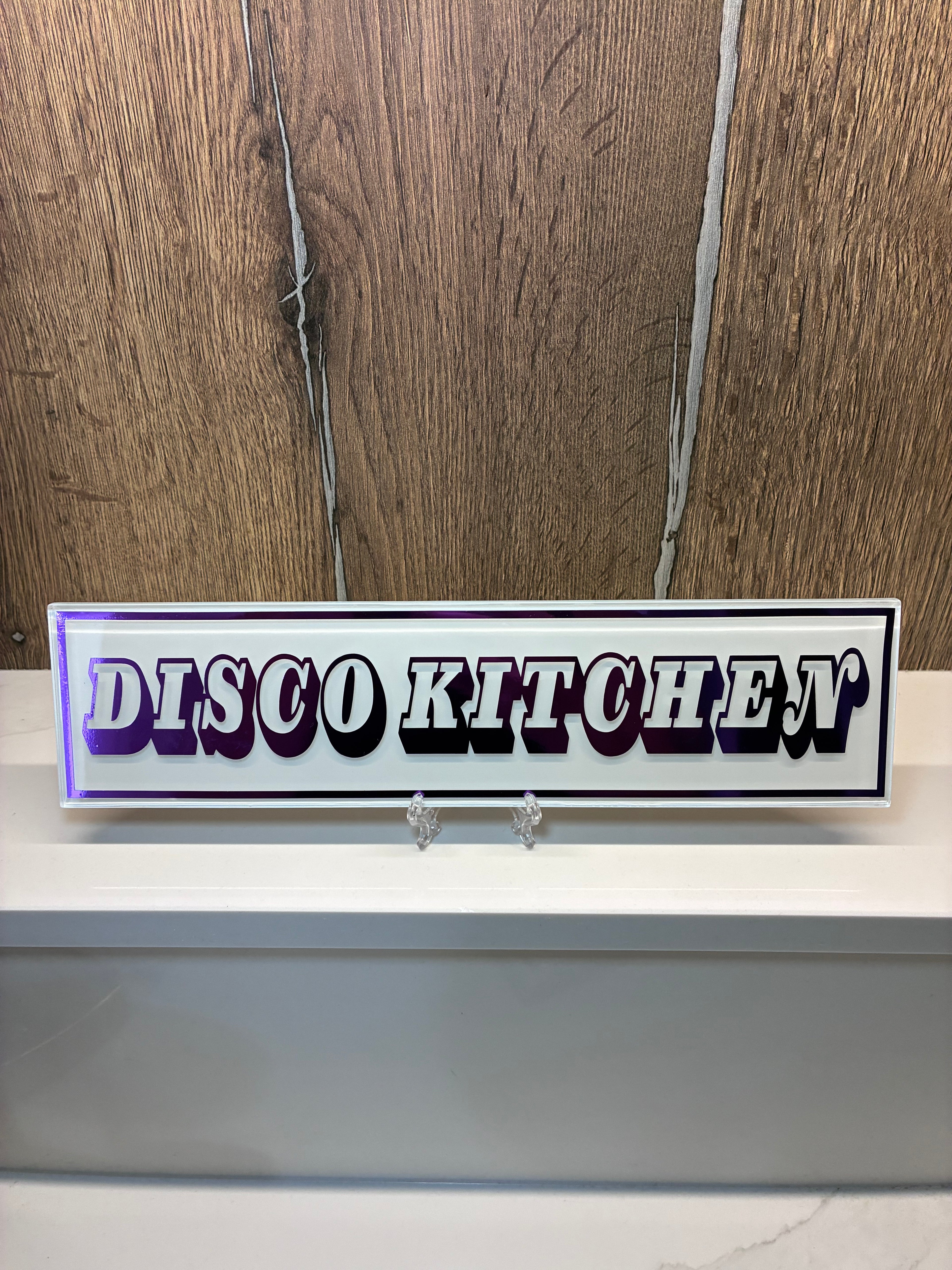 Personalised Retro Glass Statement Sign & Wall Art