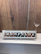 Personalised Retro Glass Statement Sign & Wall Art