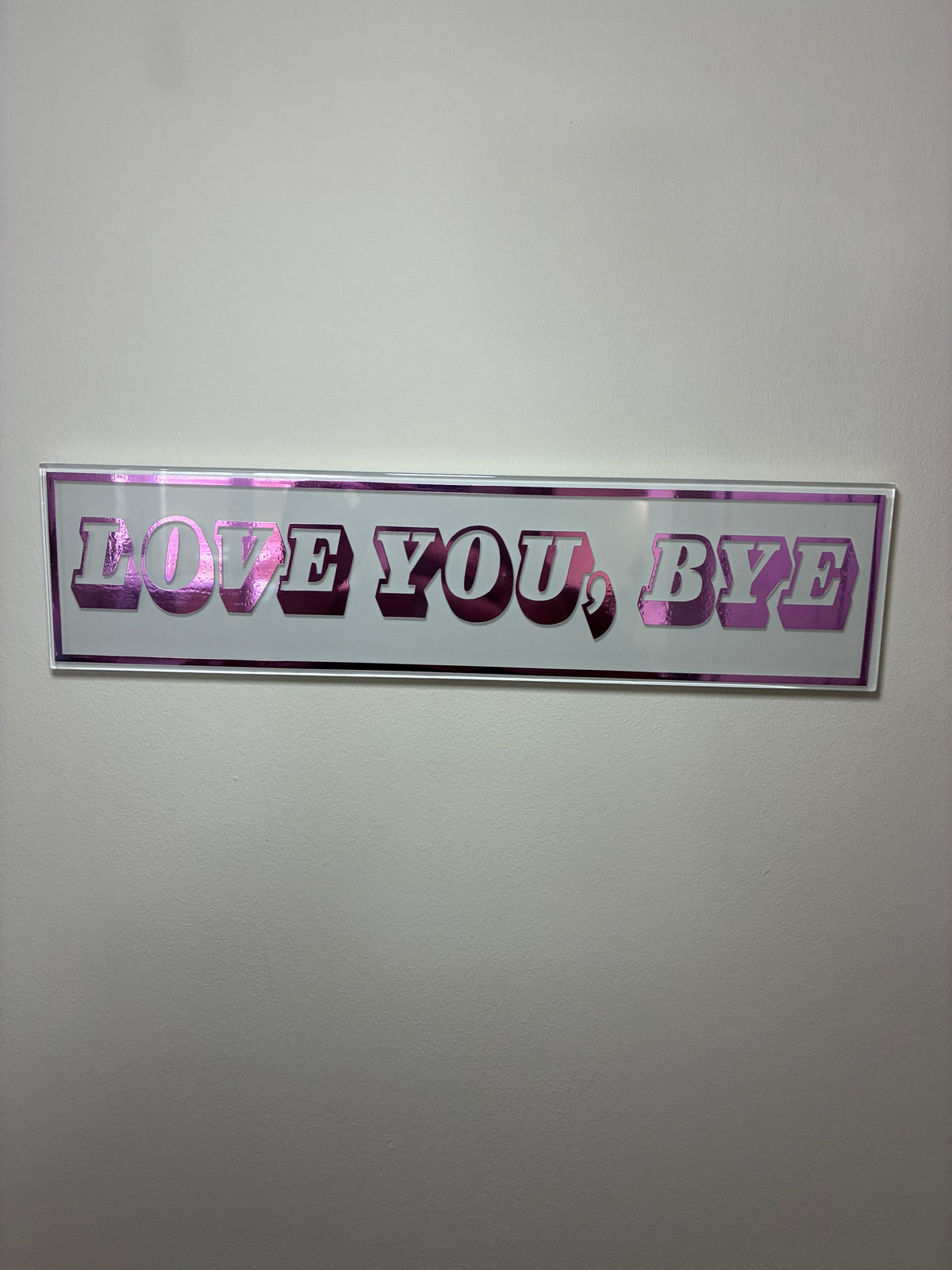 Personalised Retro Glass Statement Sign & Wall Art