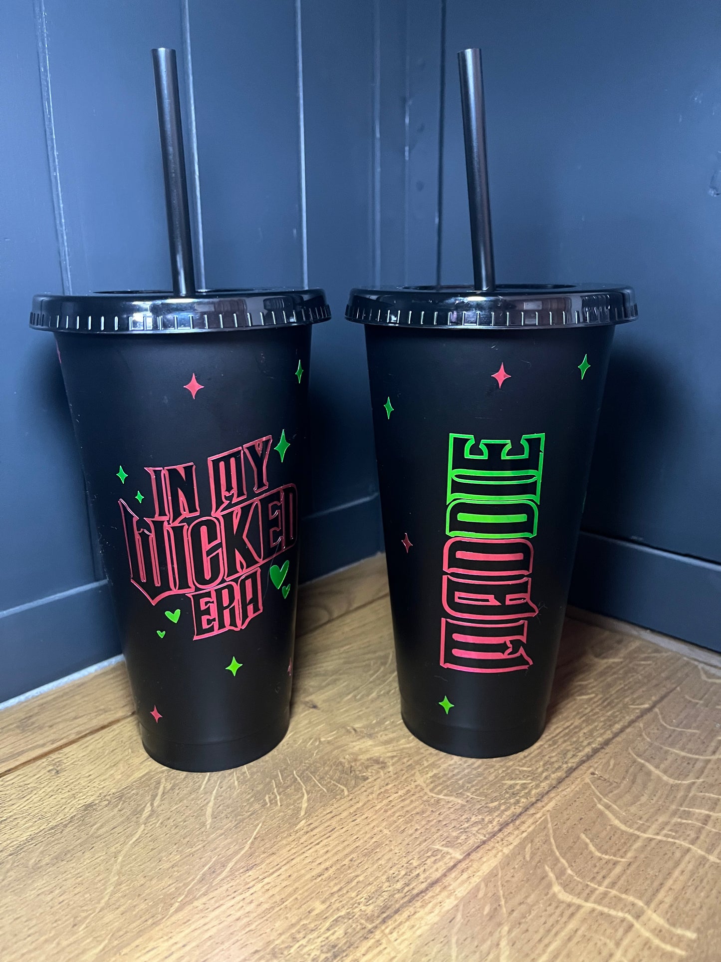 Wicked Cold Cup | Wicked Film Starbucks Tumbler | Personalised Name Wicked Cup with Straw | Glinda & Elphaba Merch |  Wicked Birthday Gift