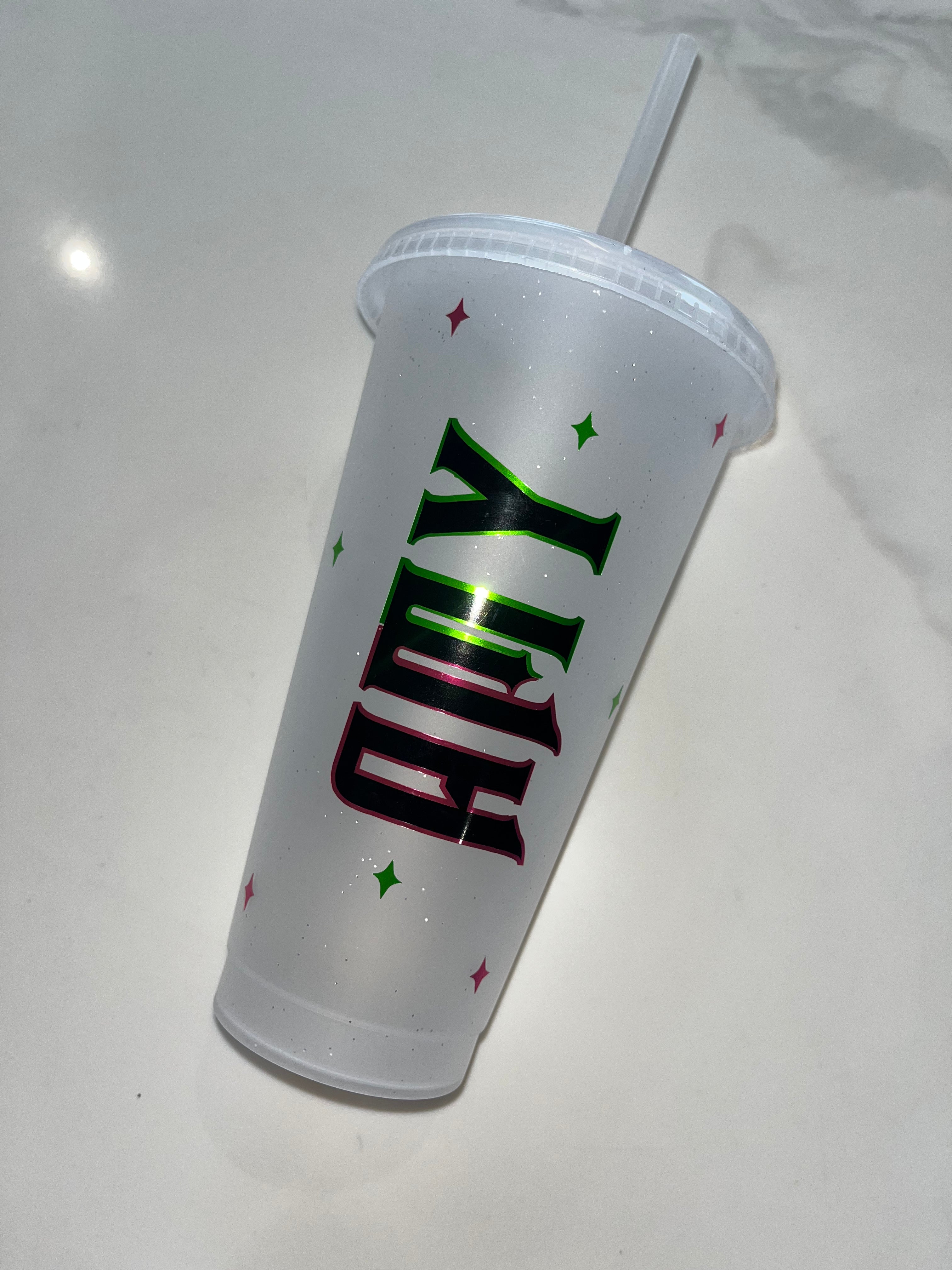 Wicked Cold Cup | Wicked Film Starbucks Tumbler | Personalised Name Wicked Cup with Straw | Glinda & Elphaba Merch |  Wicked Birthday Gift