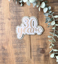 Anniversary Cake Topper: personalised Milestone Celebration Cake Decoration - The Crafty Bee