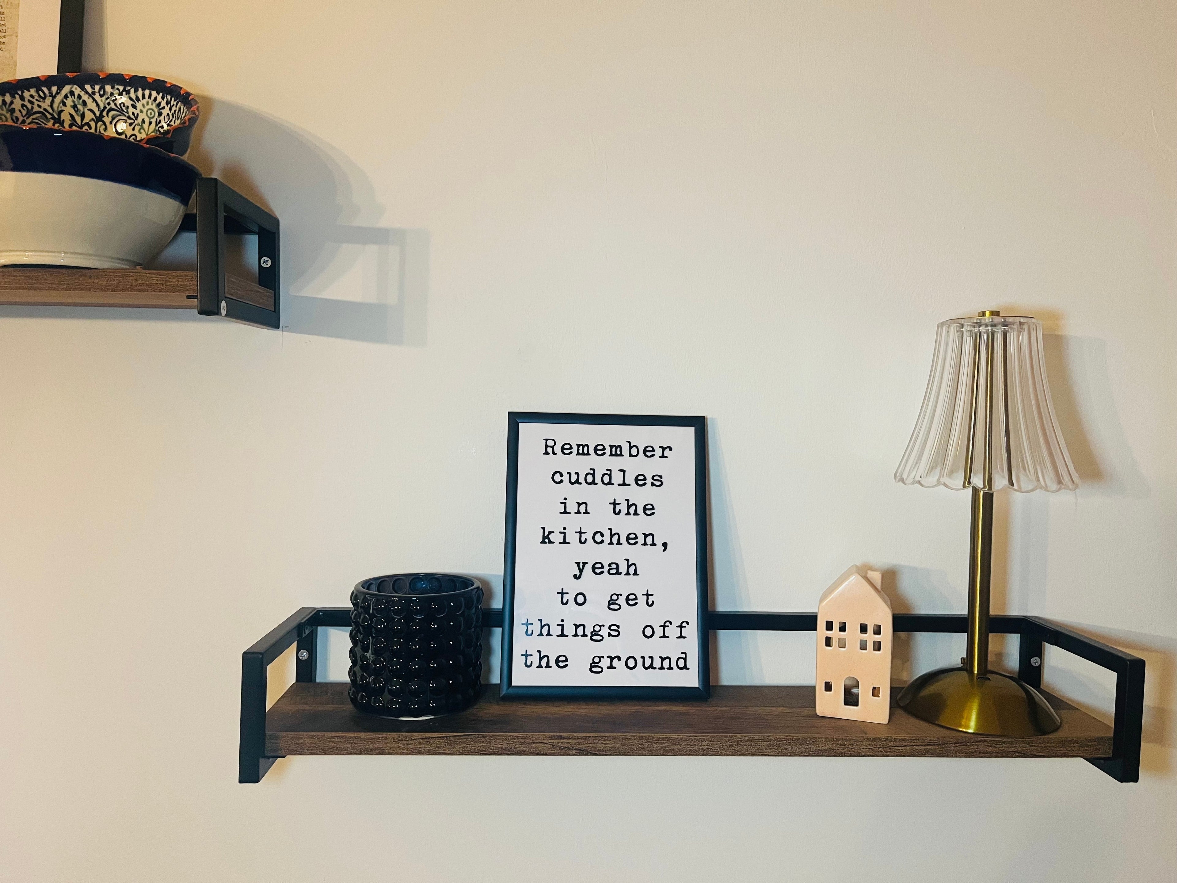 Arctic Monkeys Cuddles In The Kitchen Typography Wall Art Print, Song Lyric Quote Wall Art, Framed A5 Poster Typewriter Font with Vinyl - The Crafty Bee