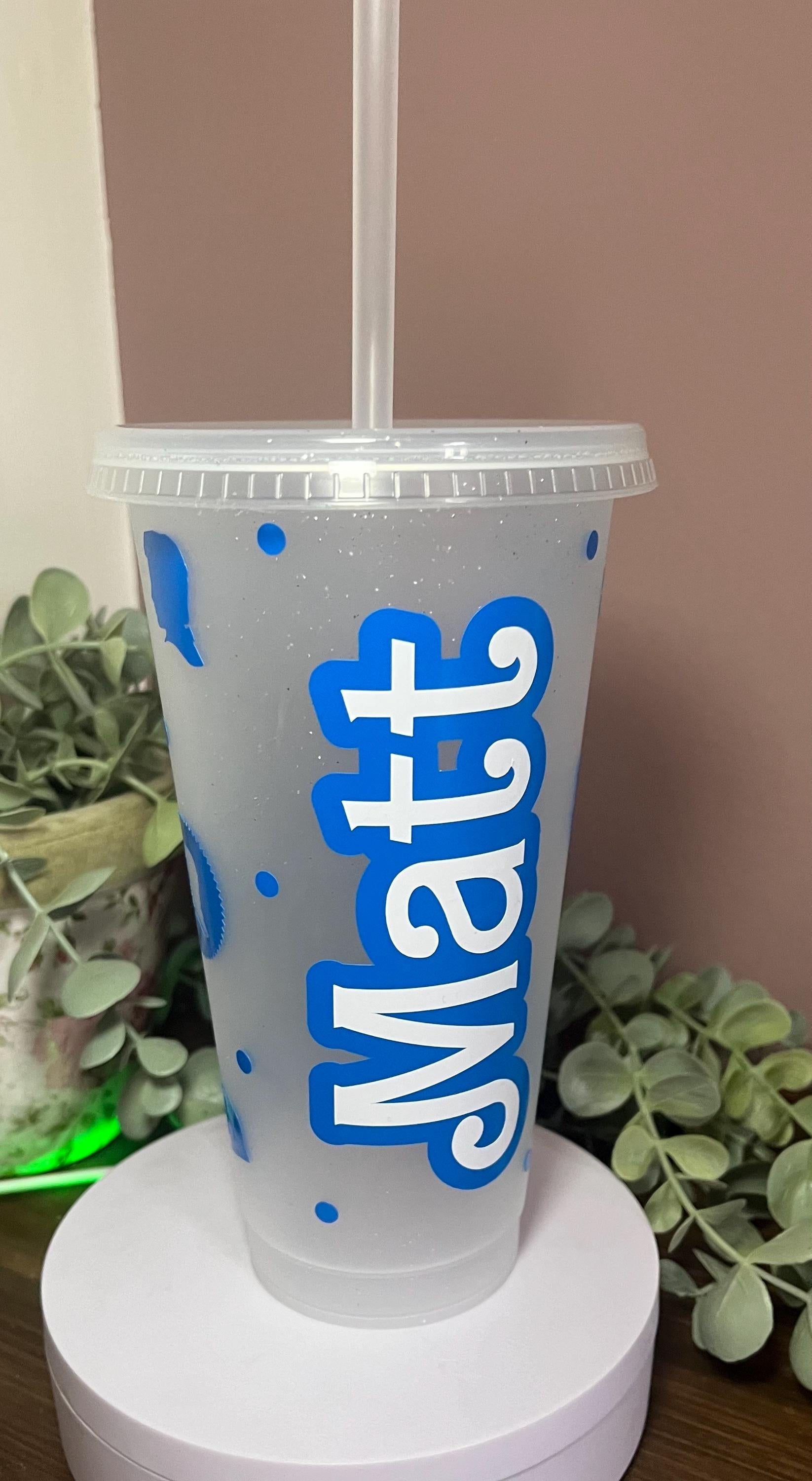 Barbie Cold Cup | Barbie Starbucks Tumbler |Personalised Name Barbie Cup with lid & Straw | Barbie Merch | Pink Barbie Tumbler Birthday Gift - The Crafty Bee