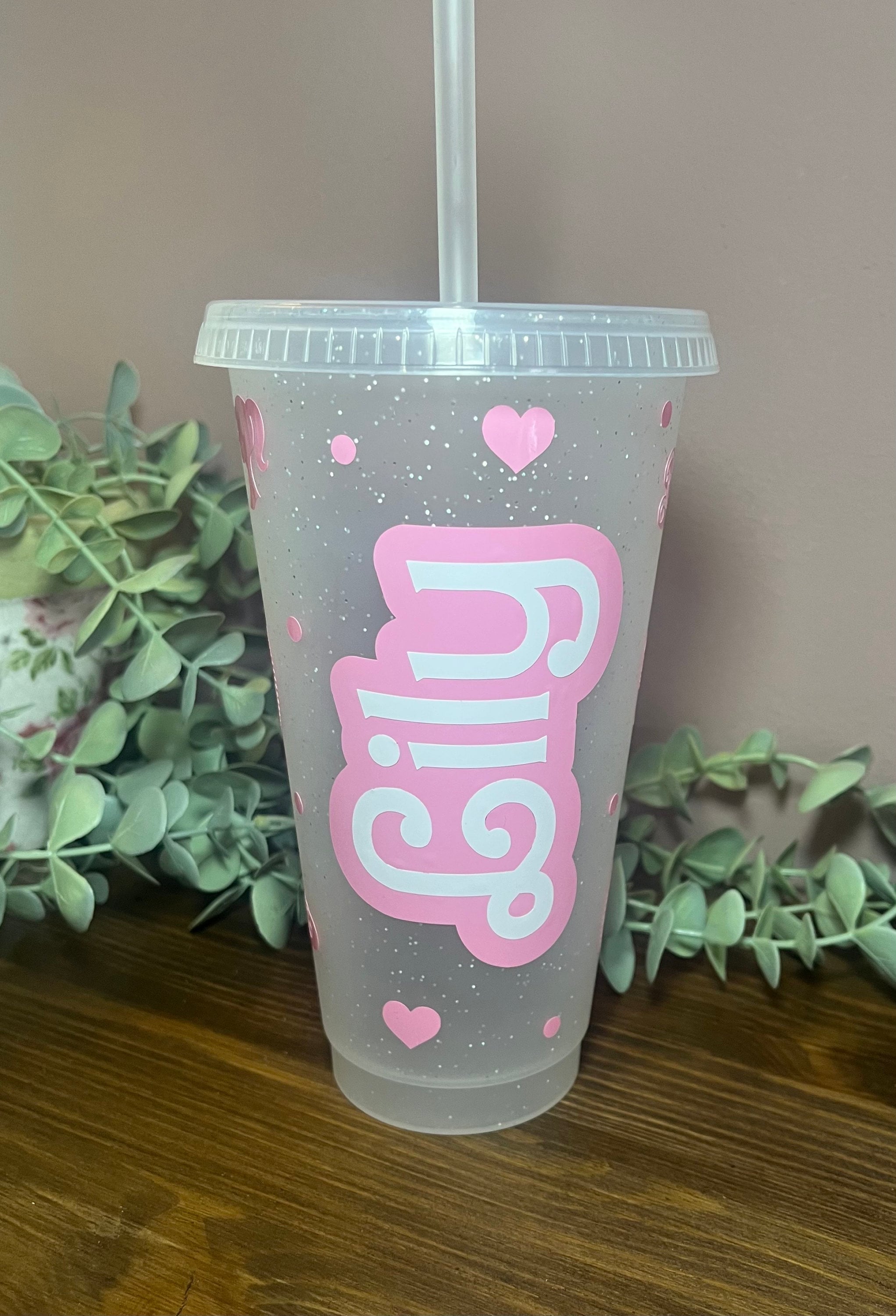 Barbie Cold Cup | Barbie Starbucks Tumbler |Personalised Name Barbie Cup with lid & Straw | Barbie Merch | Pink Barbie Tumbler Birthday Gift - The Crafty Bee
