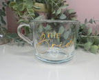 Bridal Party mug | Wedding Morning Cups | Bridesmaid mug gift | Maid of Honour coffee cup | Bridal party personalised clear cup | Bride gift - The Crafty Bee