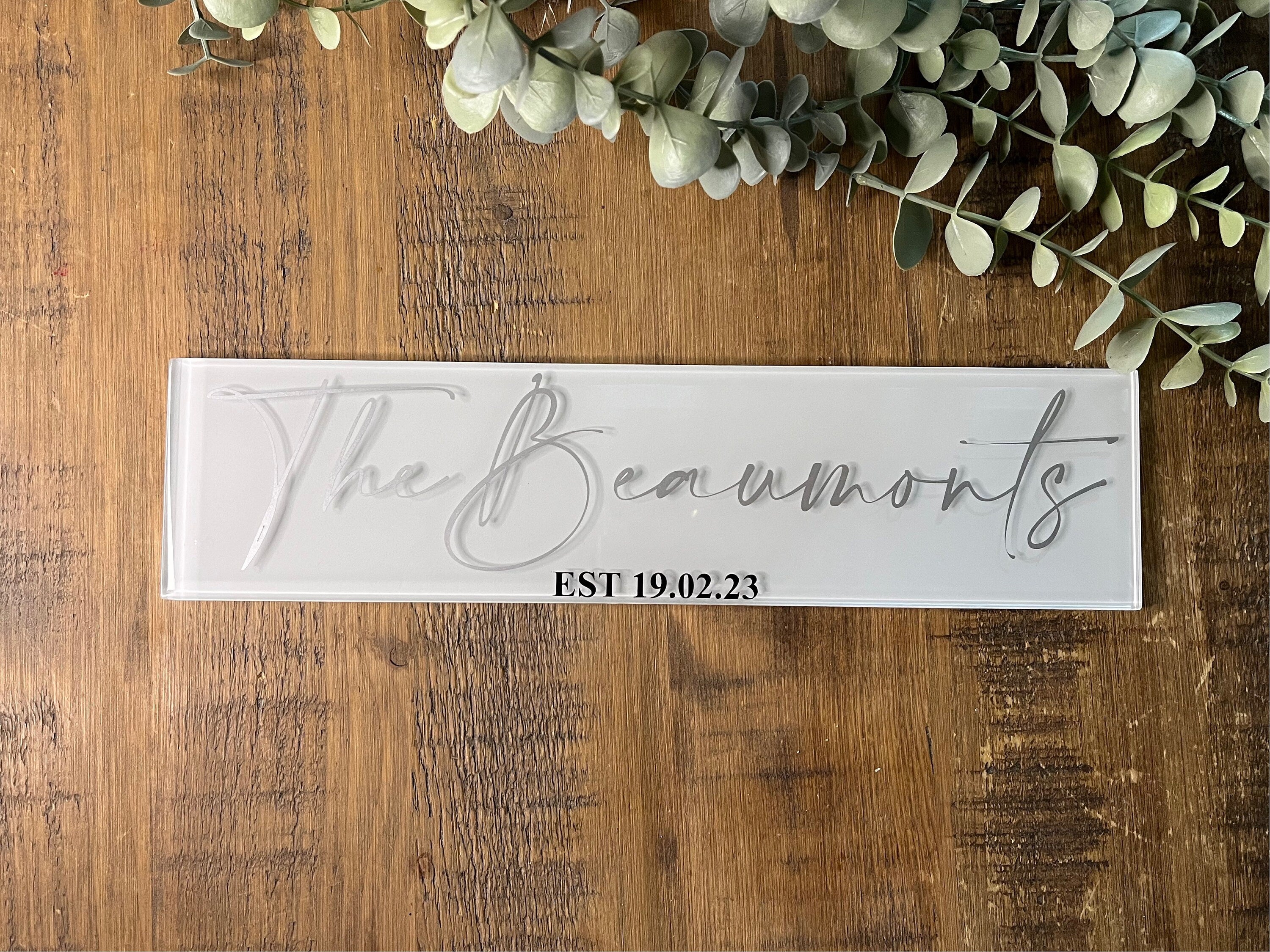 Bridal Personalised Wedding Gift for Home I Personalised Wedding Plaque/Tile/Sign | Wedding Day Present | Top Table Wedding Sign/ Newlyweds Gift - The Crafty Bee